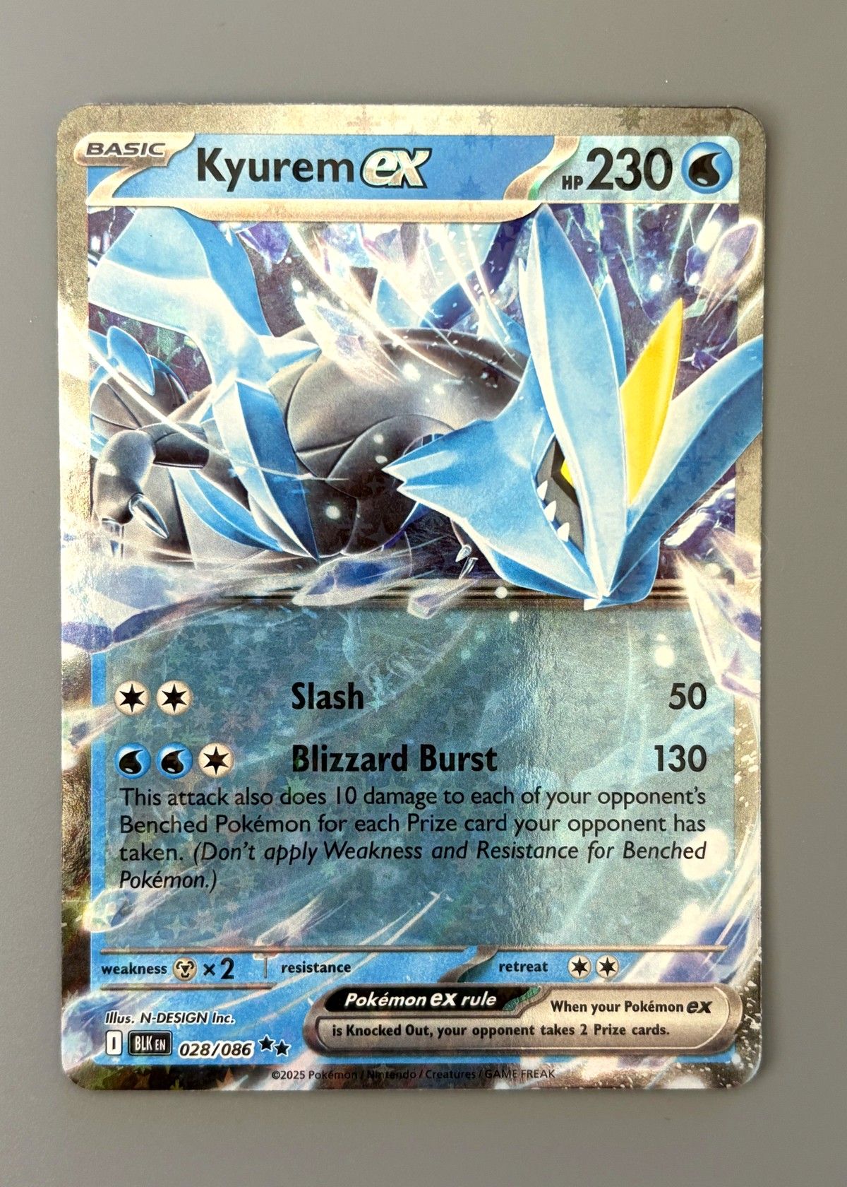 Kyurem ex 028/086 (Black Bolt) - Double Rare, front