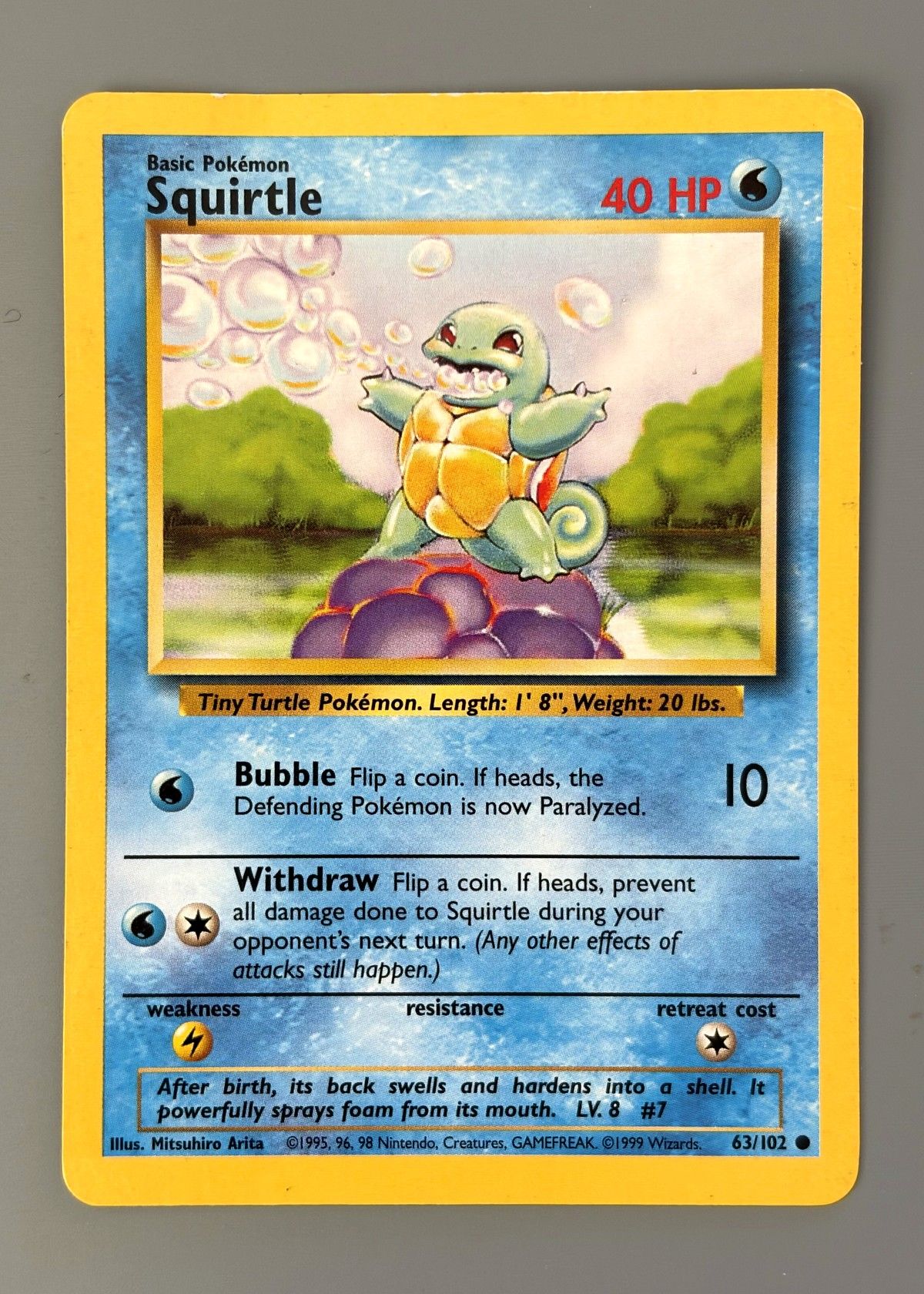 Squirtle 63/102 (Base Set) - Common, front