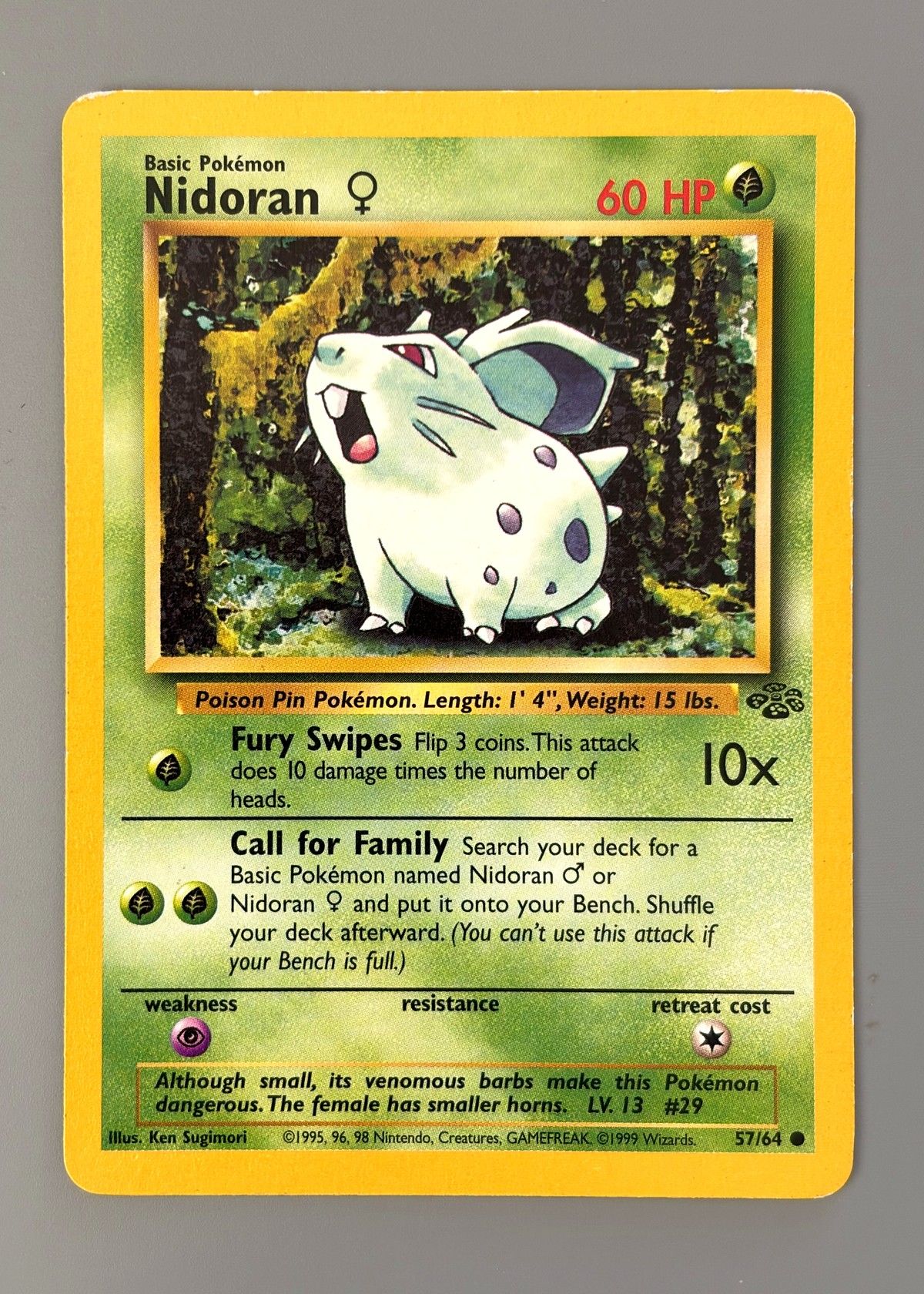 Nidoran♀ 57/64 (Jungle) - Common, front