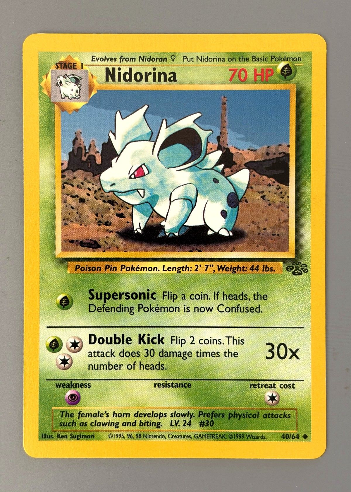 Nidorina 40/64 (Jungle) - Uncommon, front