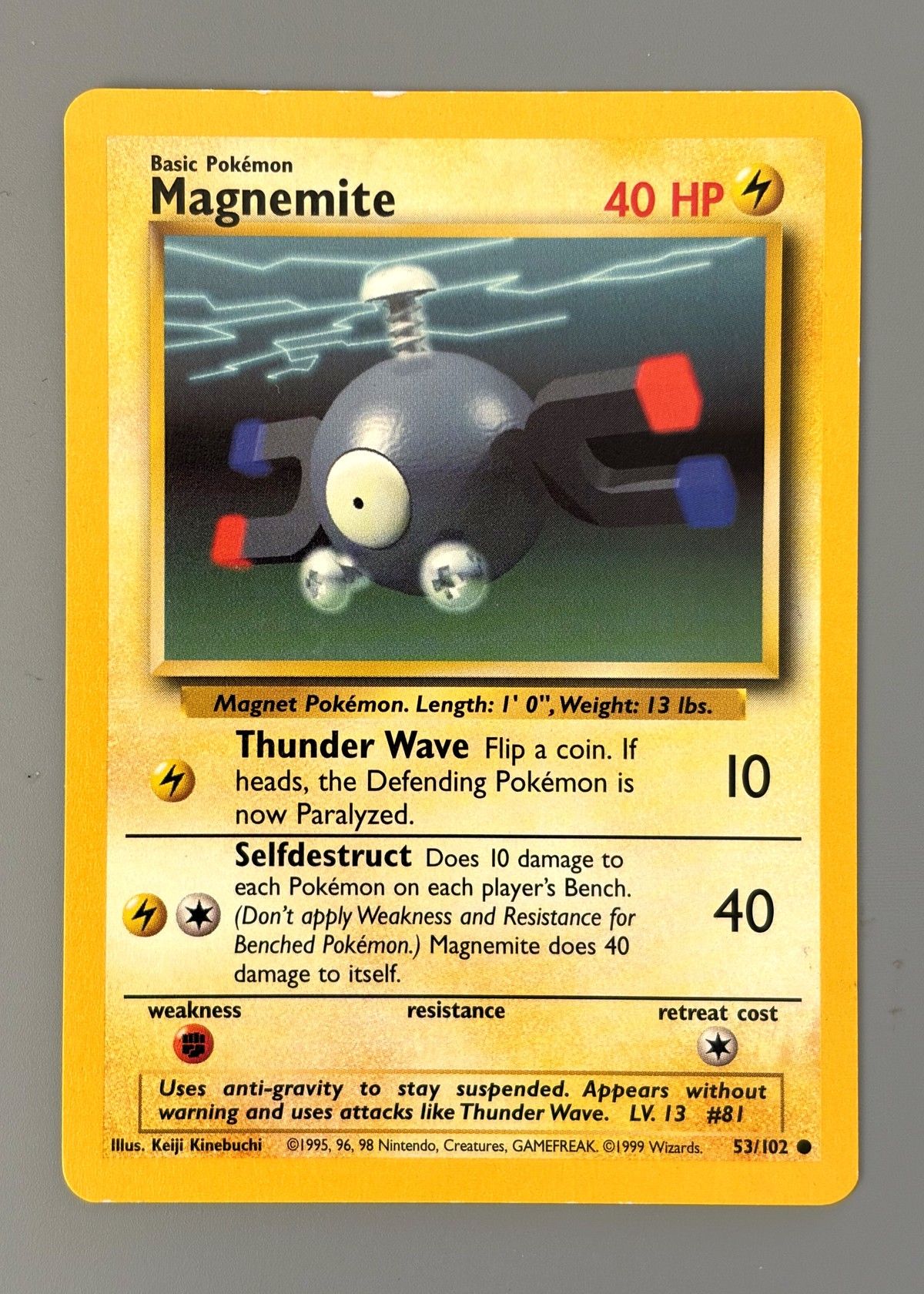 Magnemite 53/102 (Base Set) - Common, front