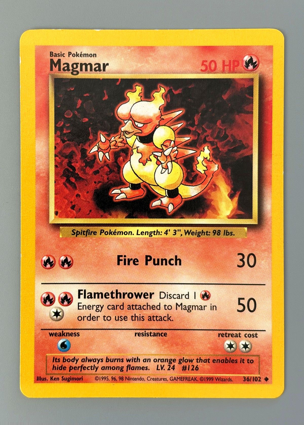 Magmar 36/102 (Base Set) - Uncommon, front