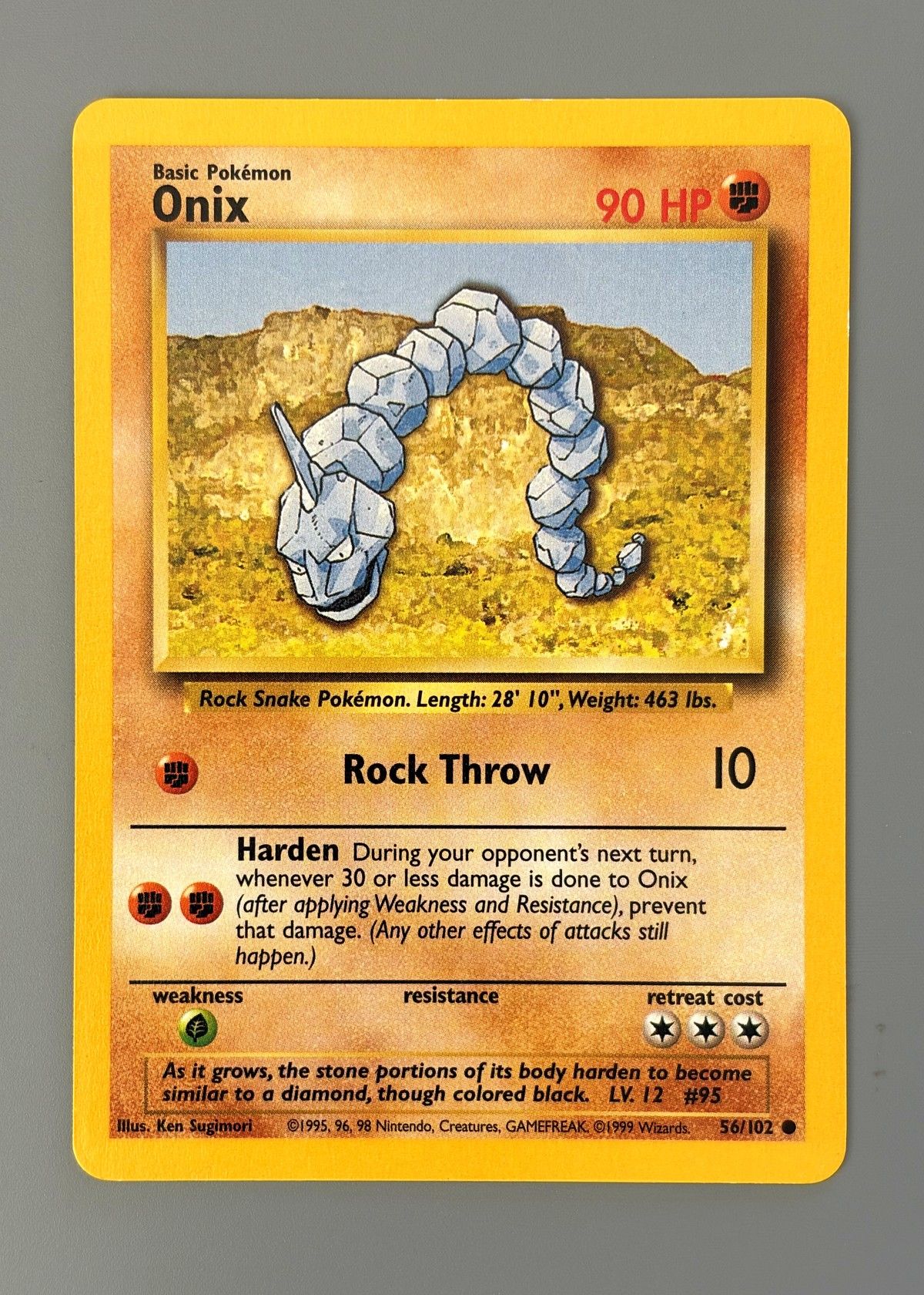 Onix 56/102 (Base Set) - Common, front