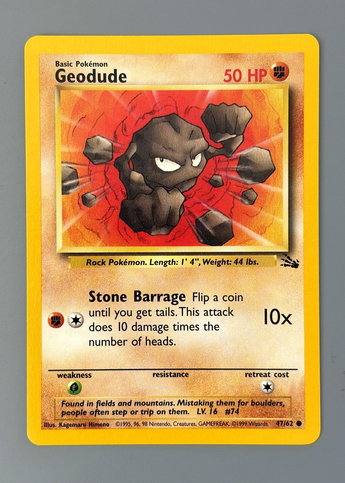 Geodude 47/62 (Fossil) - Common, front