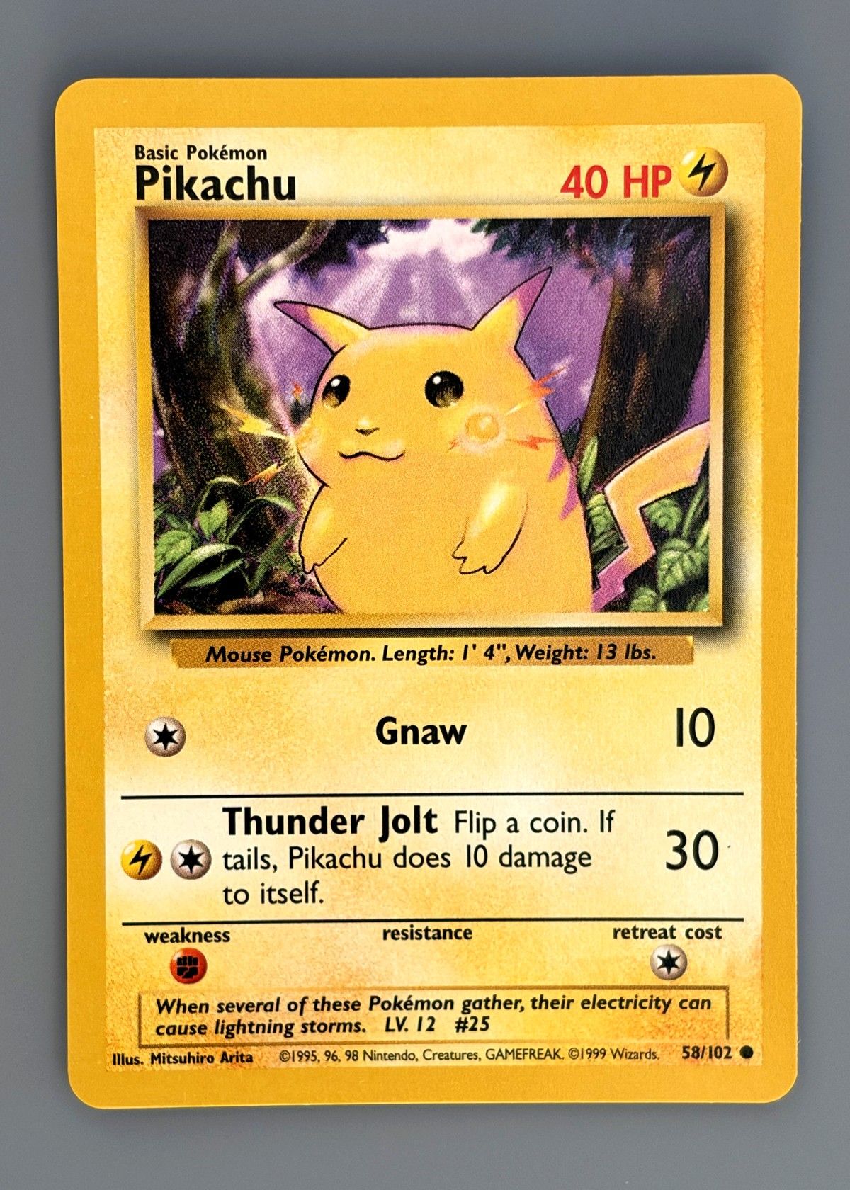 Pikachu 58/102 (Base Set) - Common, front