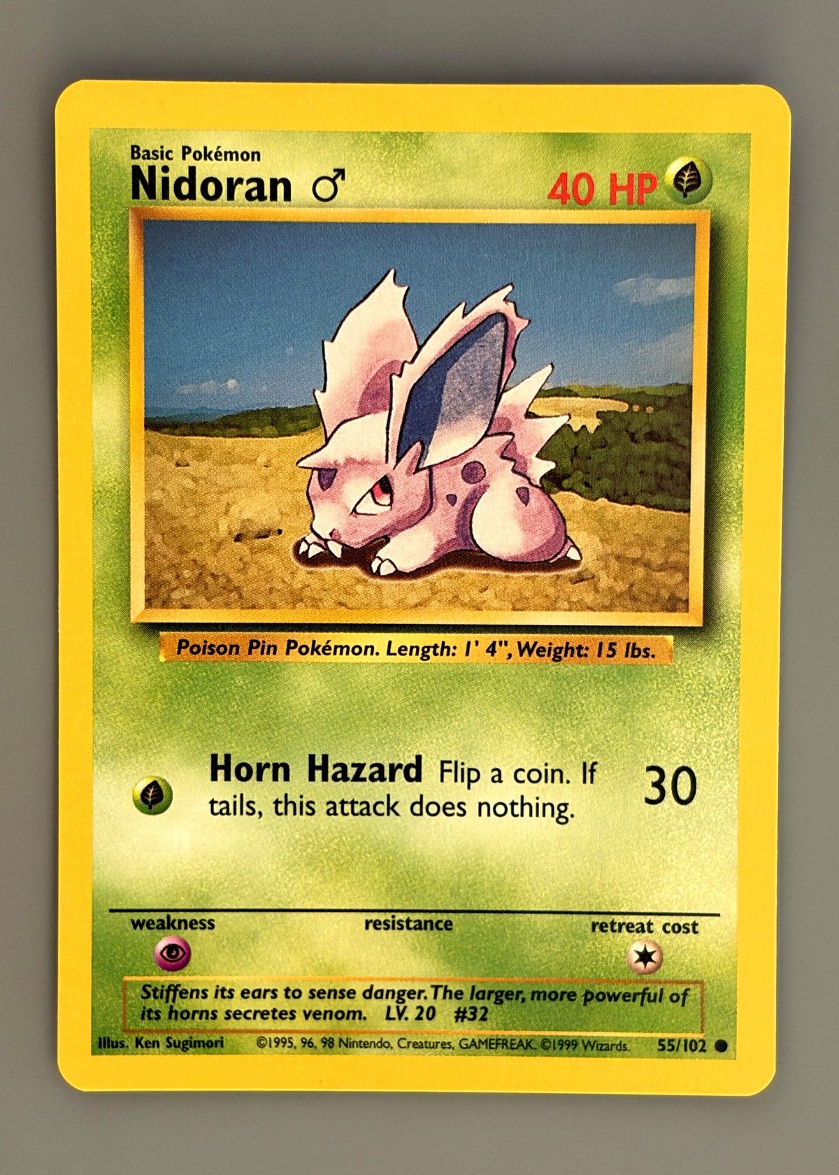 Nidoran♂ 55/102 (Base Set) - Common, front