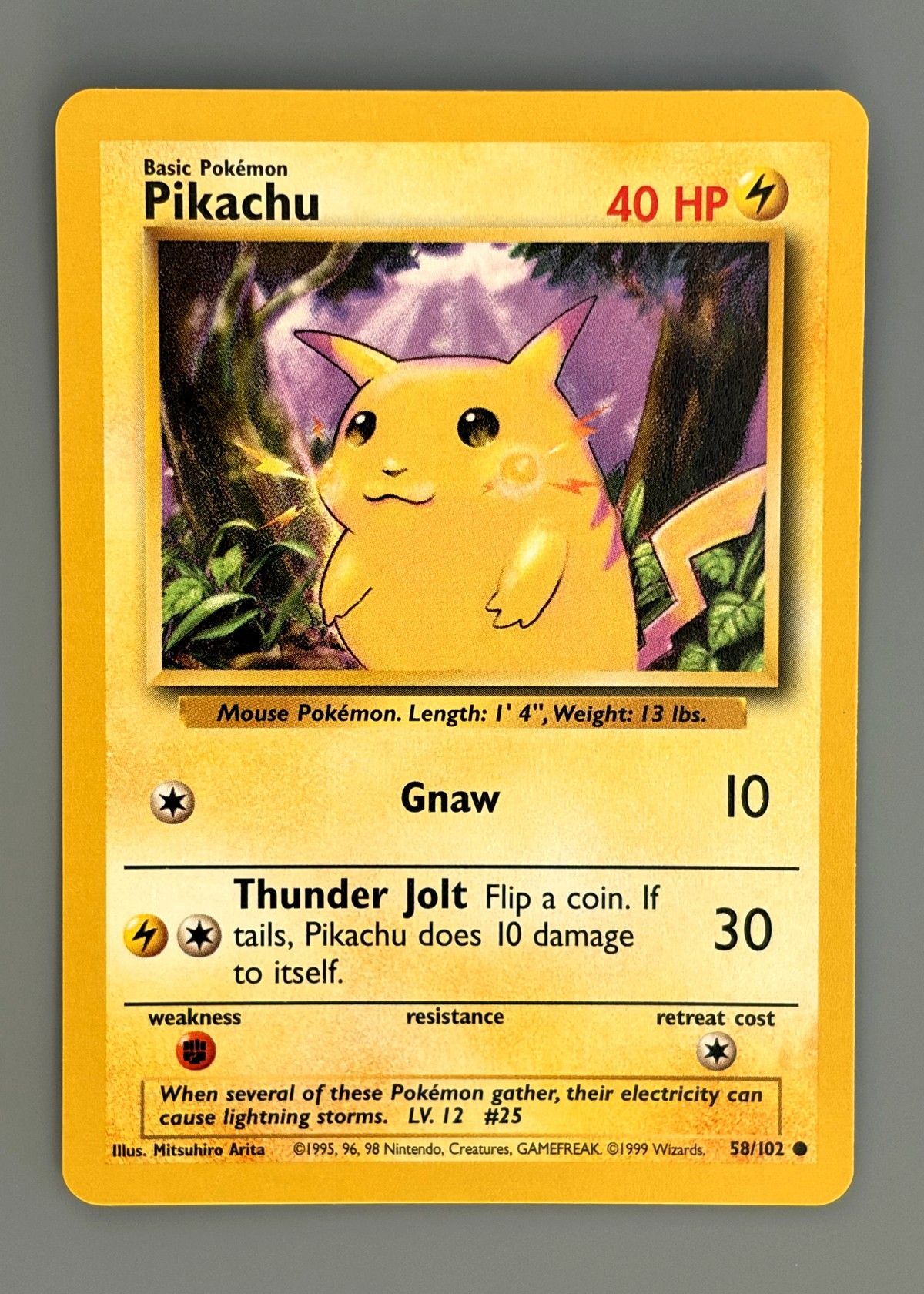Pikachu 58/102 (Base Set) - Common, front