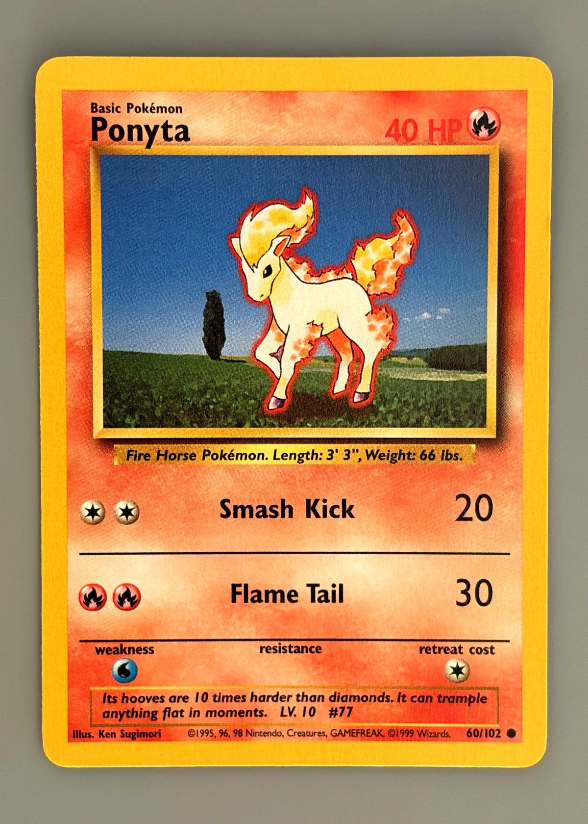 Ponyta 60/102 (Base Set) - Common, front