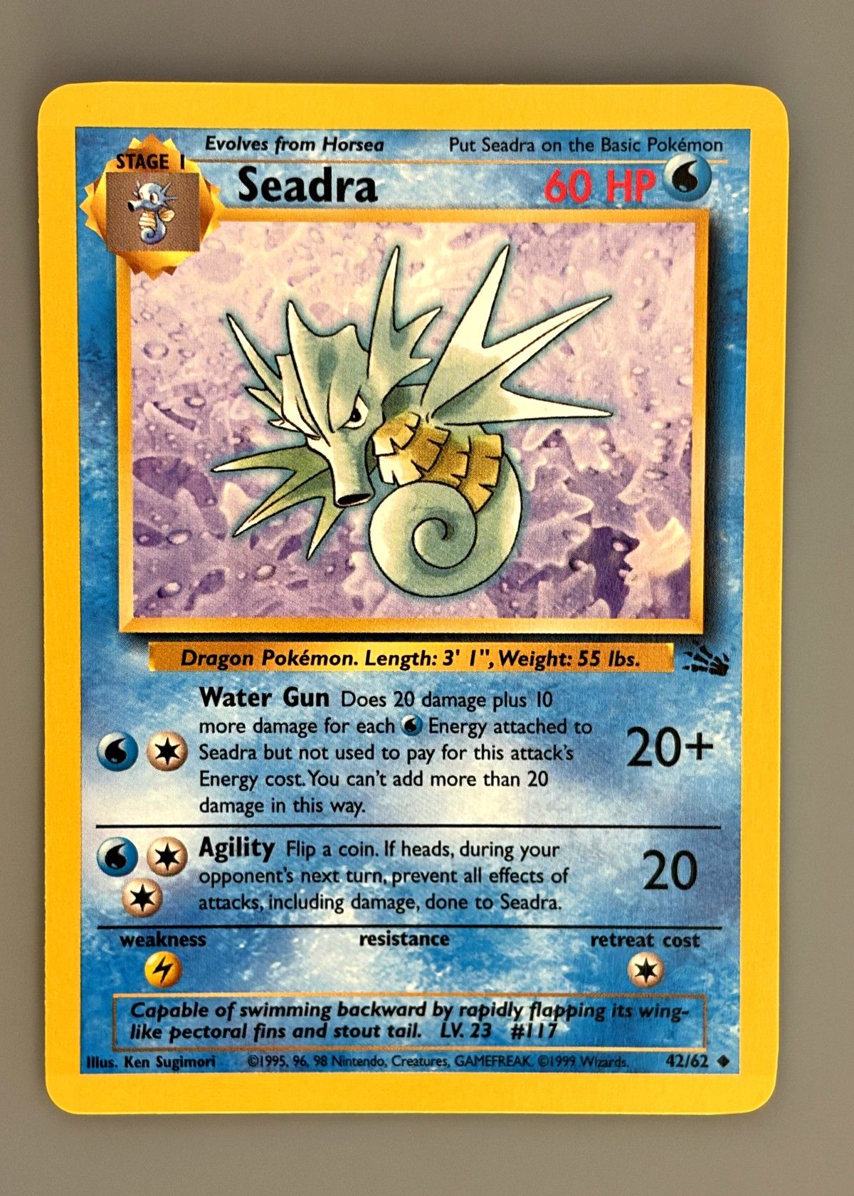 Seadra 42/62 (Fossil) - Uncommon, front