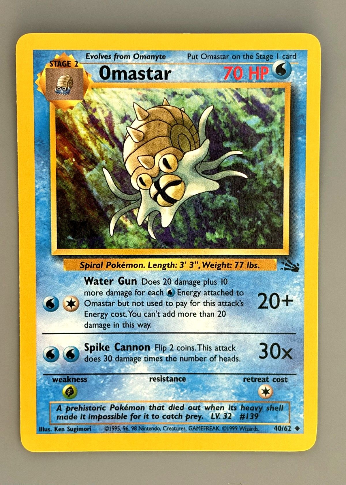 Omastar 40/62 (Fossil) - Uncommon, front