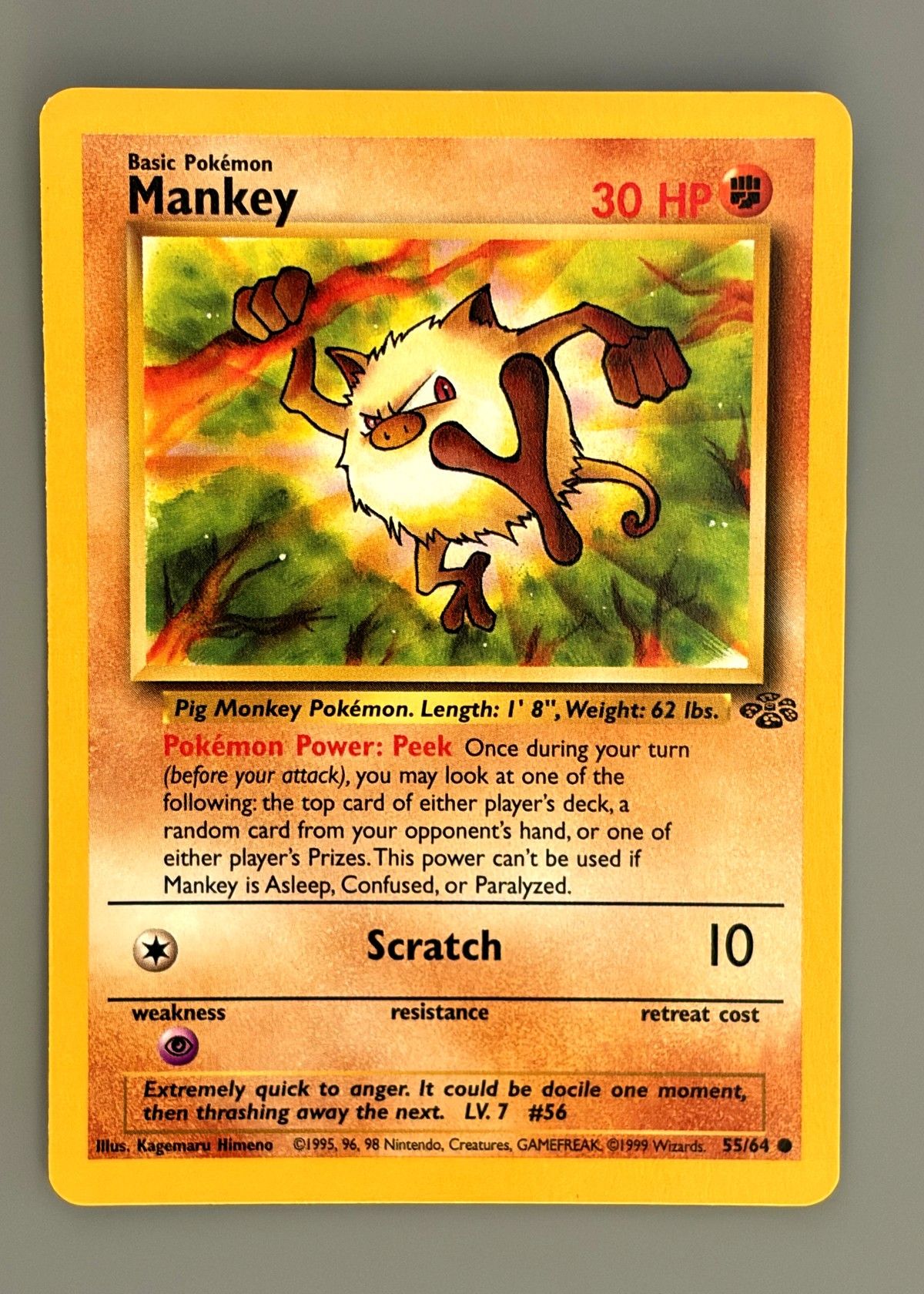 Mankey 55/64 (Jungle) - Common, front