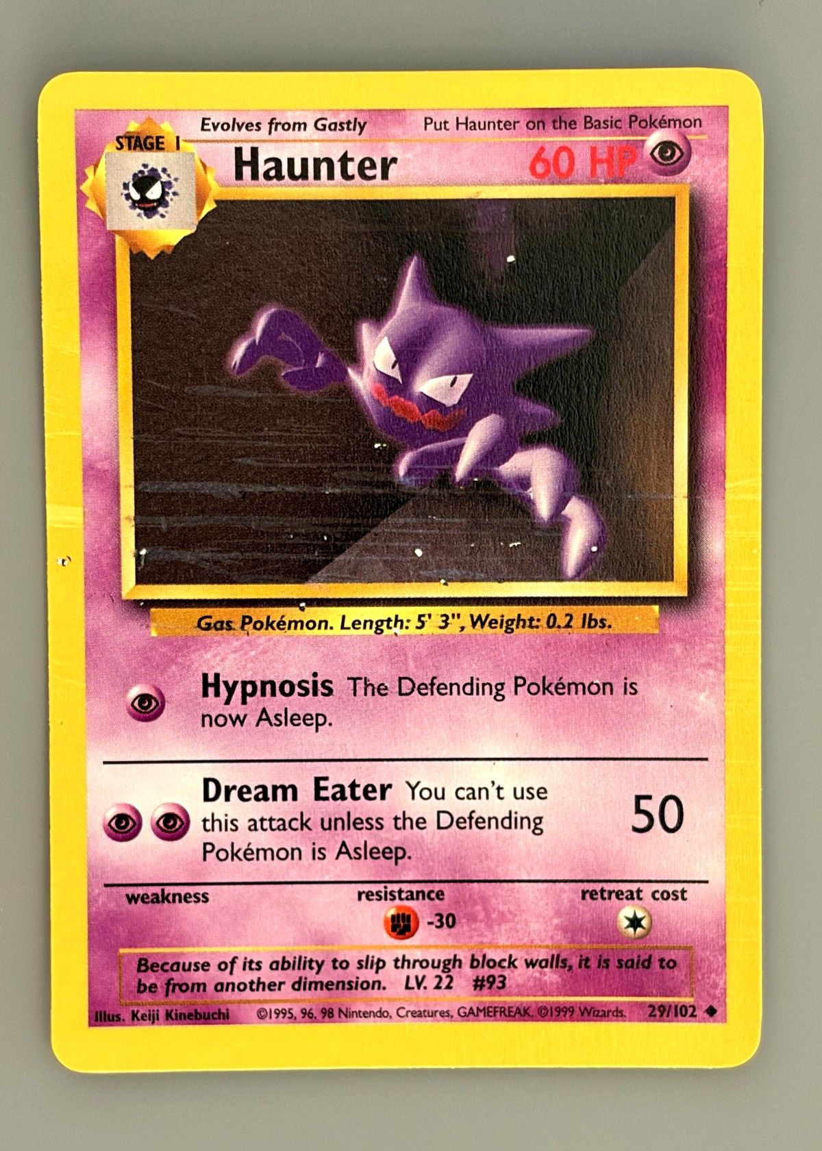 Haunter 29/102 (Base Set) - Uncommon, front