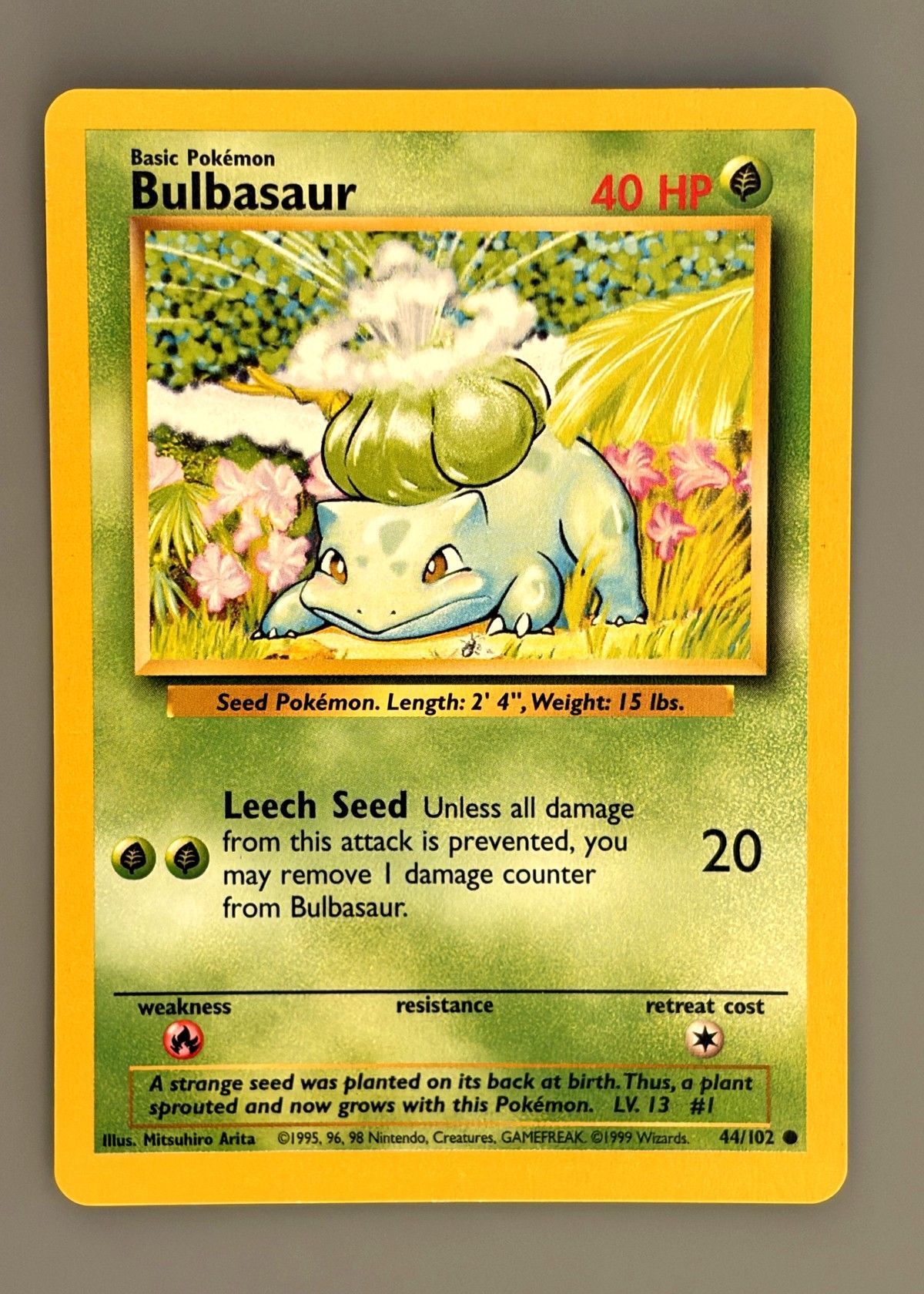 Bulbasaur 44/102 (Base Set) - Common, front