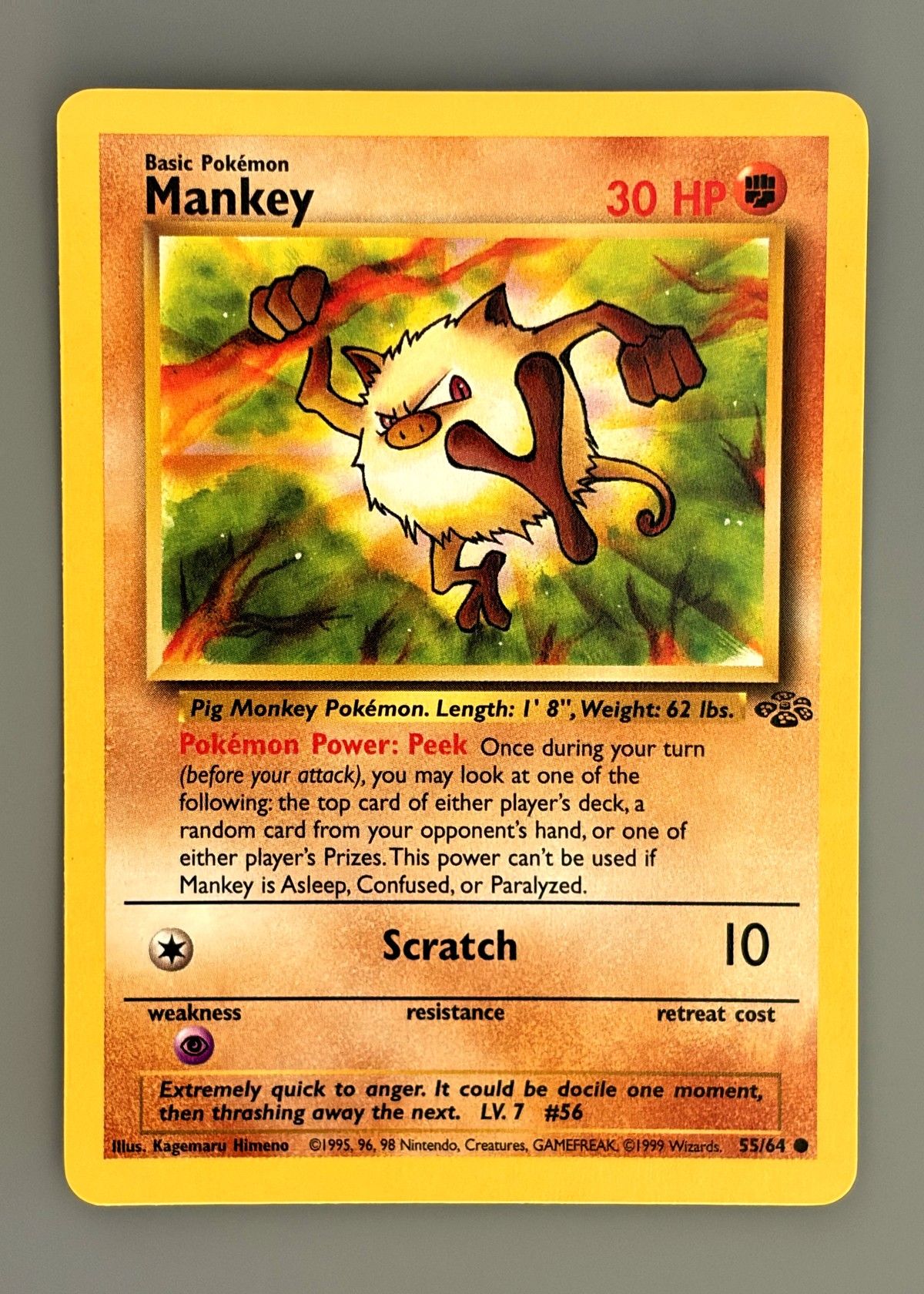 Mankey 55/64 (Jungle) - Common, front