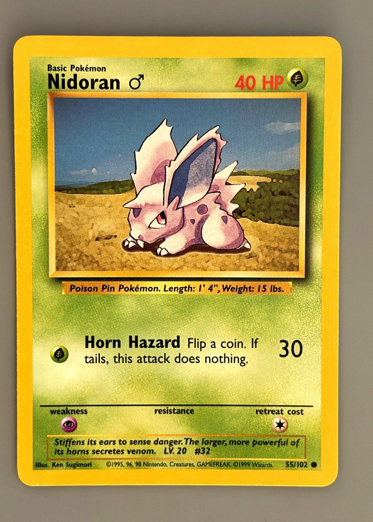 Nidoran♂ 55/102 (Base Set) - Common, front