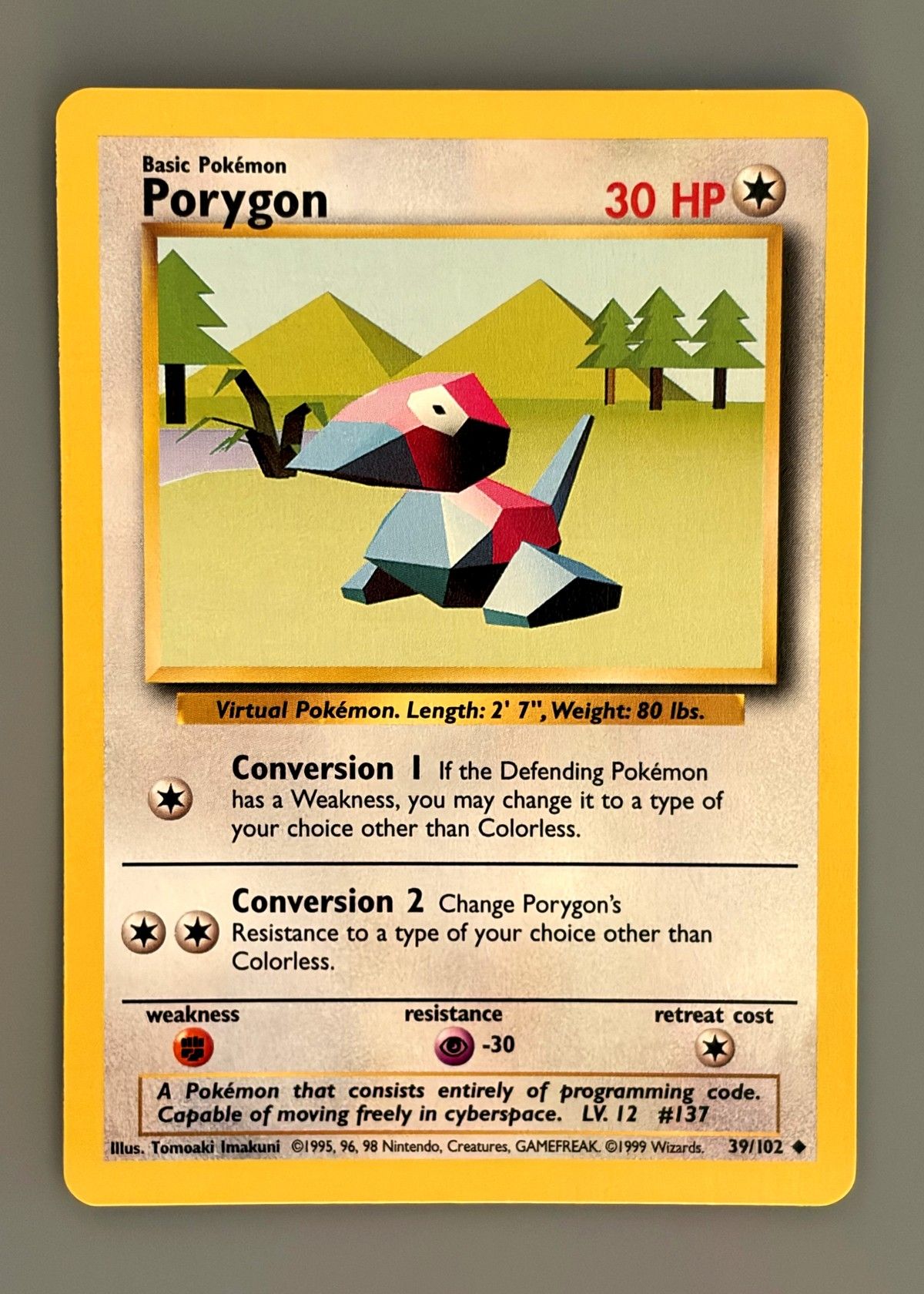 Porygon 39/102 (Base Set) - Uncommon, front