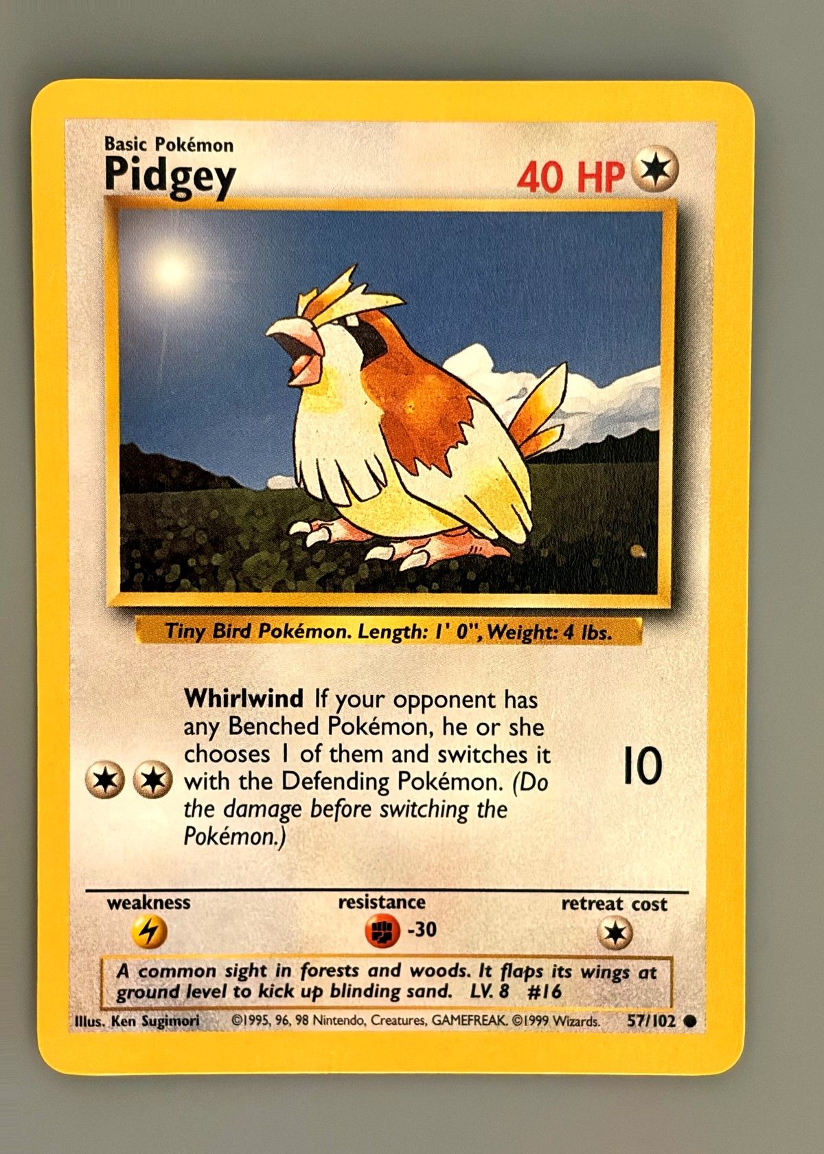 Pidgey 57/102 (Base Set) - Common, front
