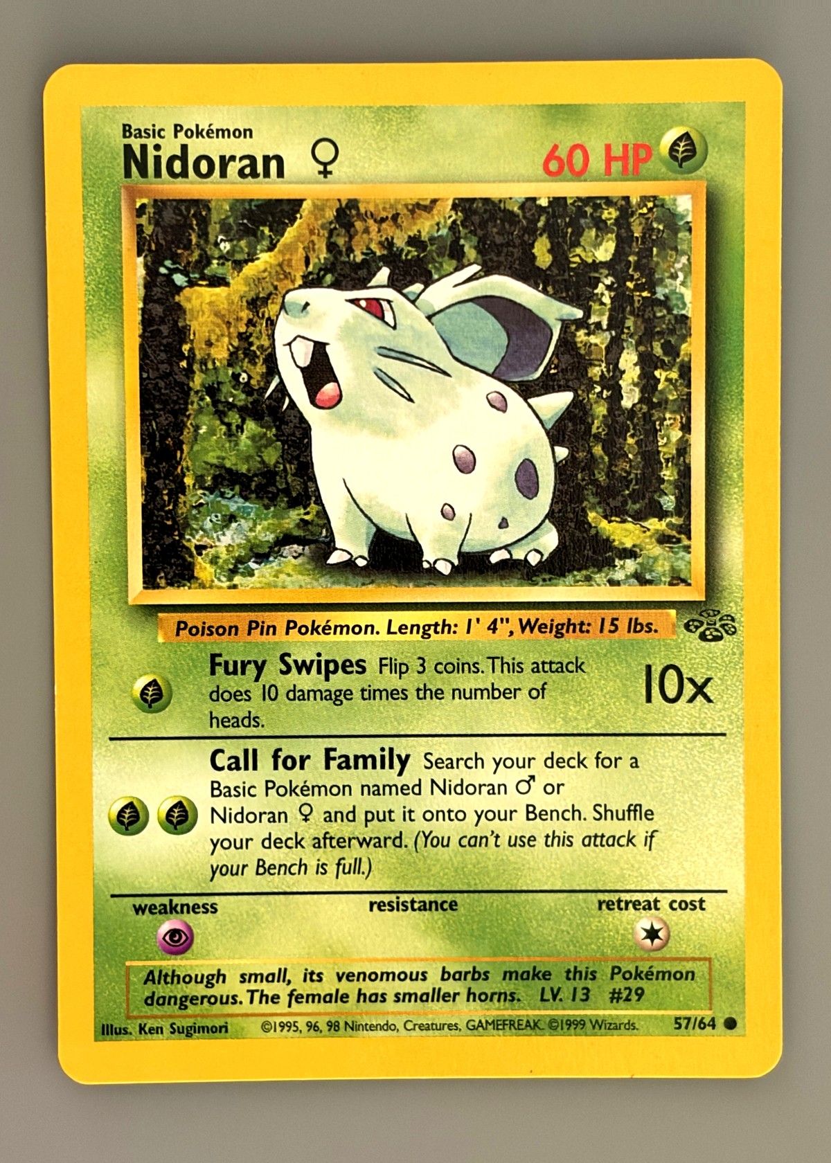 Nidoran♀ 57/64 (Jungle) - Common, front