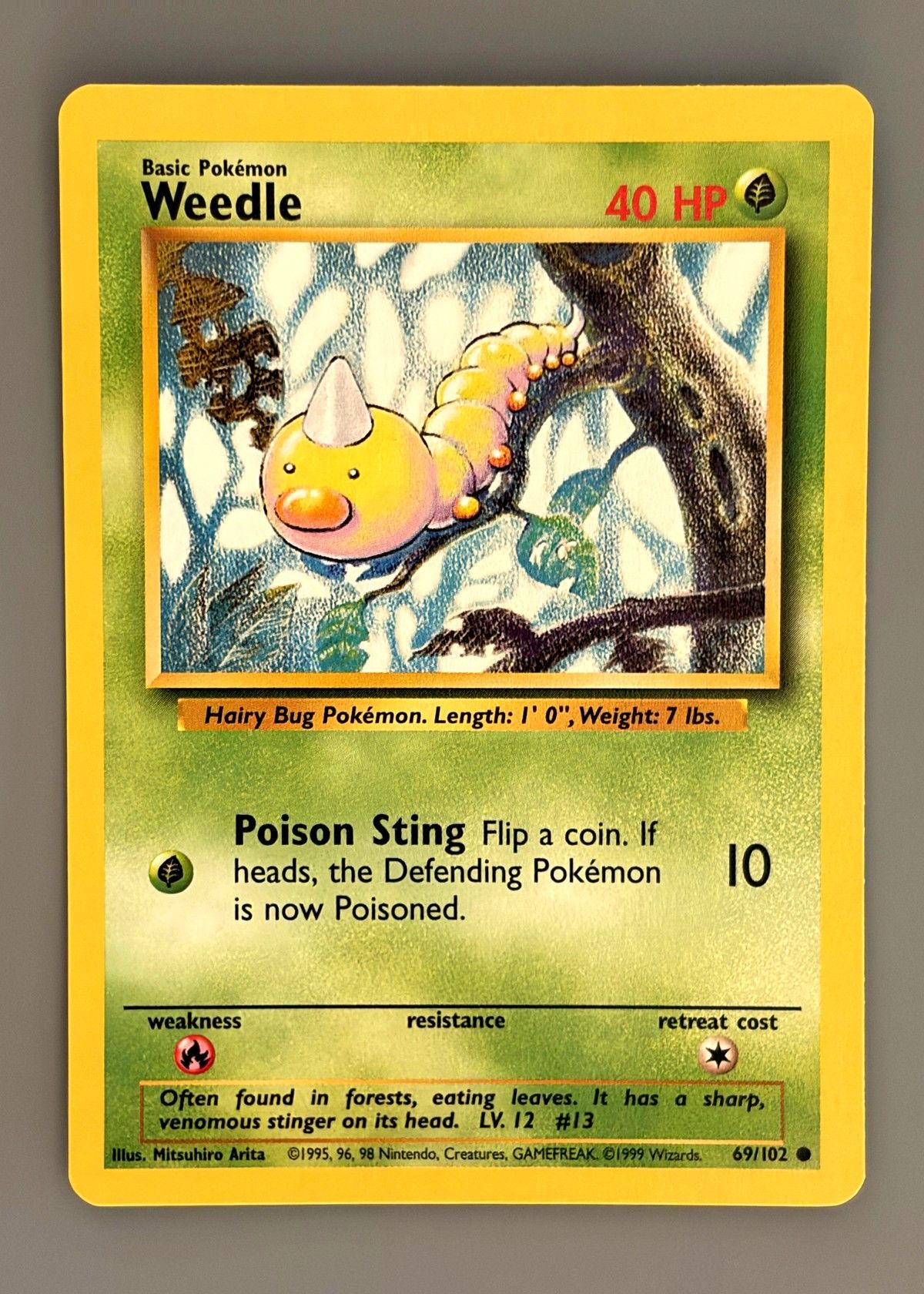 Weedle 69/102 (Base Set) - Common, front