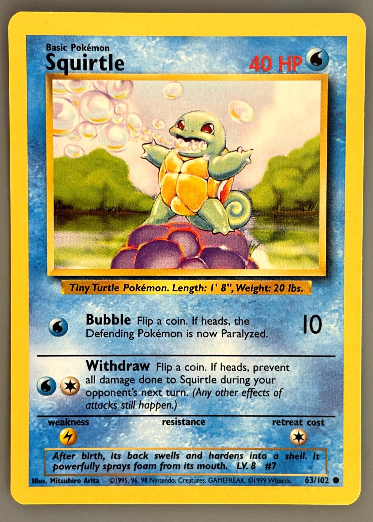 Squirtle 63/102 (Base Set) - Common, front