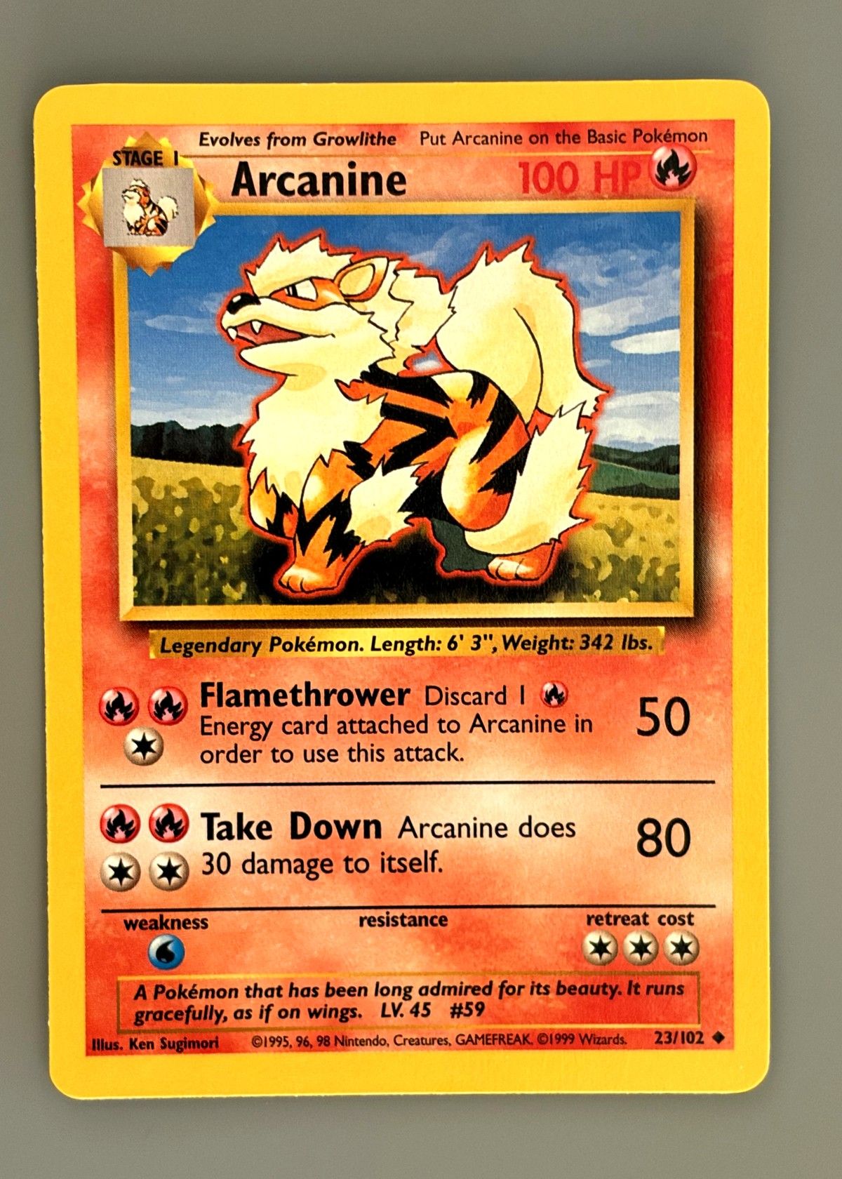 Arcanine 23/102 (Base Set) - Uncommon, front