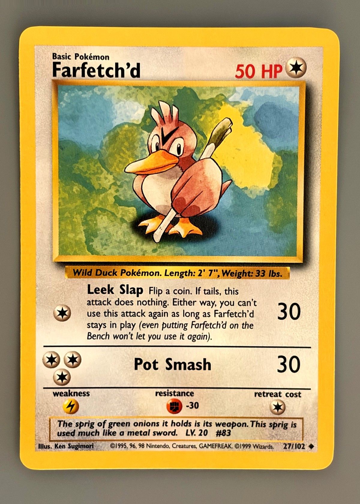 Farfetch'd 27/102 (Base Set) - Uncommon, front