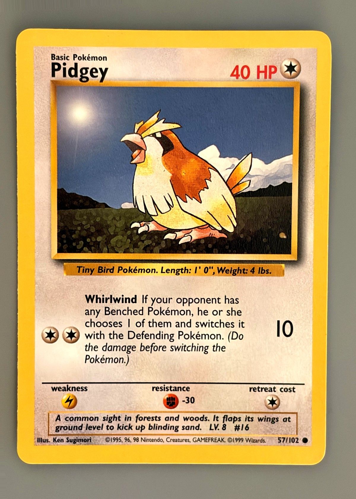 Pidgey 57/102 (Base Set) - Common, front