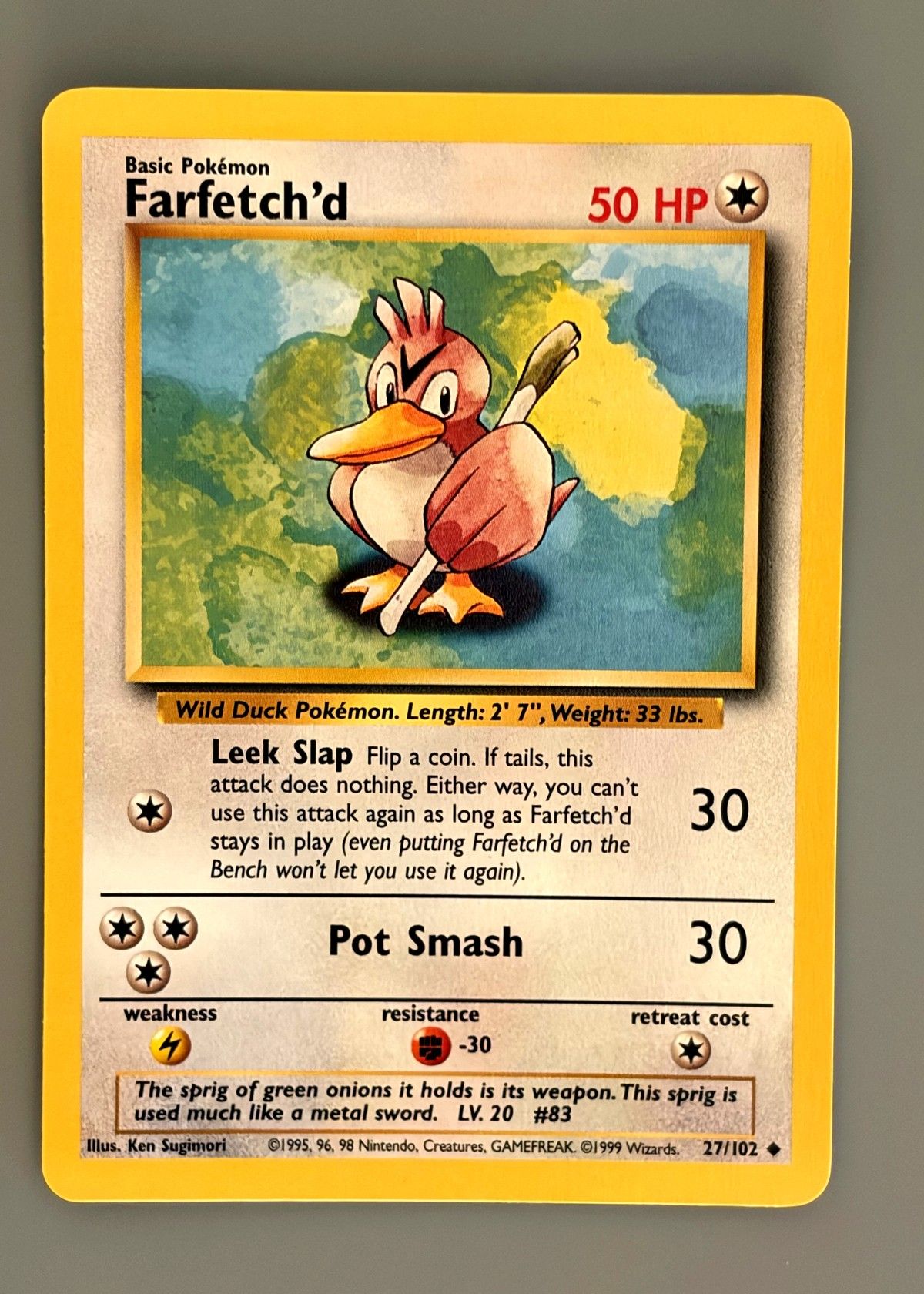 Farfetch'd 27/102 (Base Set) - Uncommon, front
