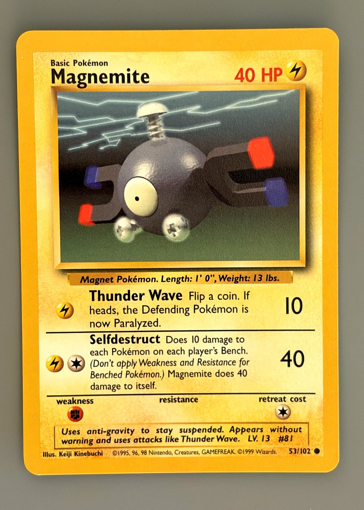 Magnemite 53/102 (Base Set) - Common, front