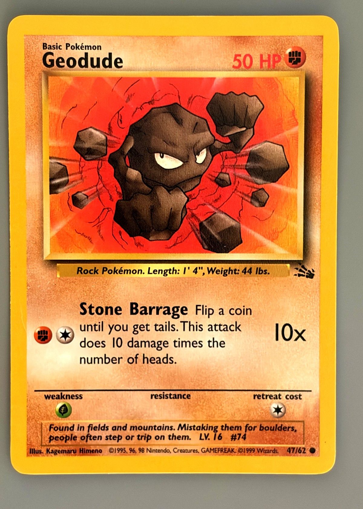 Geodude 47/62 (Fossil) - Common, front