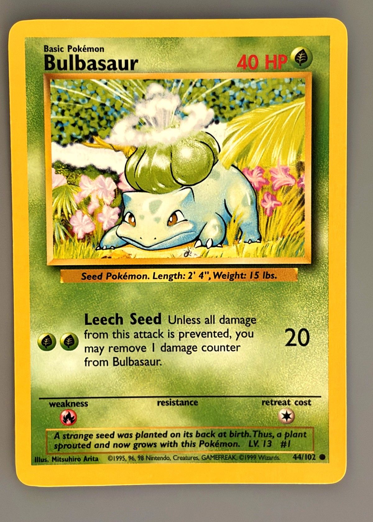 Bulbasaur 44/102 (Base Set) - Common, front