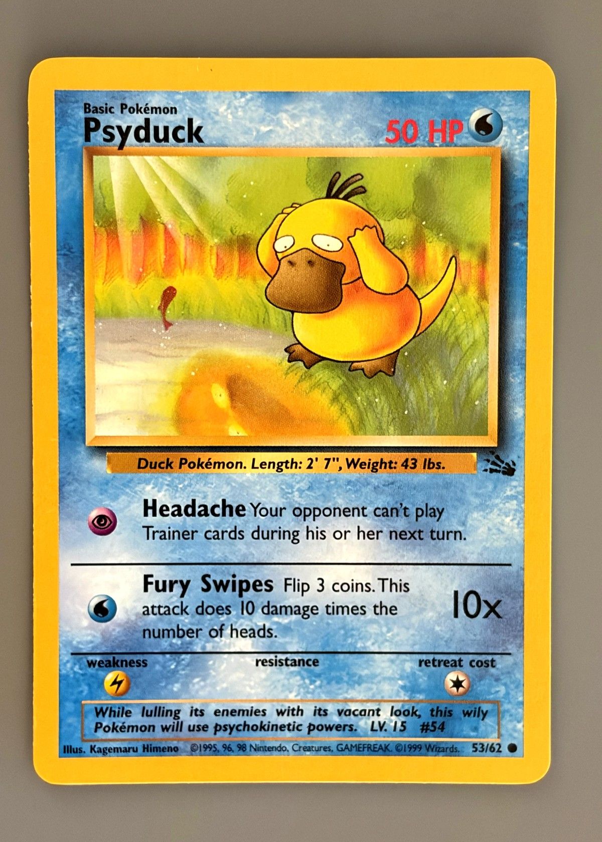 Psyduck 53/62 (Fossil) - Common, front