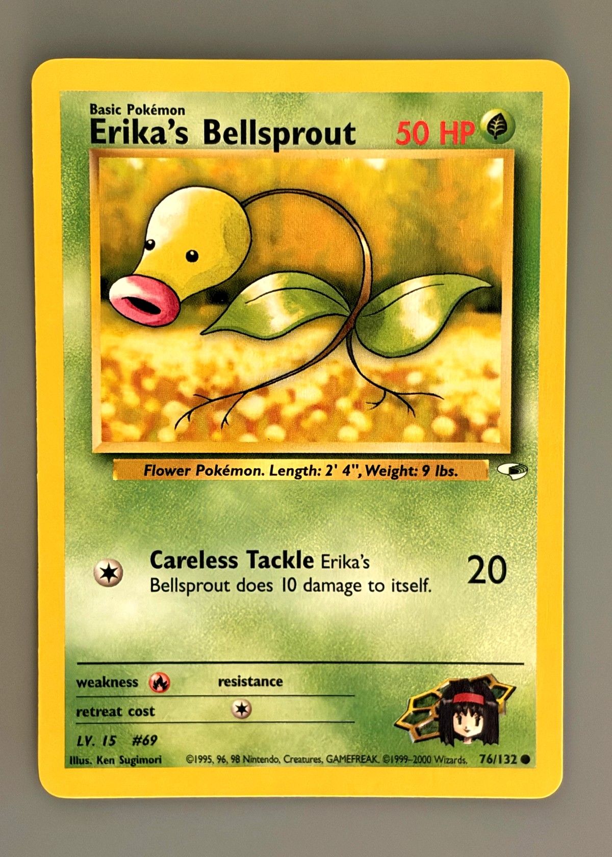 Erika's Bellsprout 76/132 (Gym Heroes) - Common, front