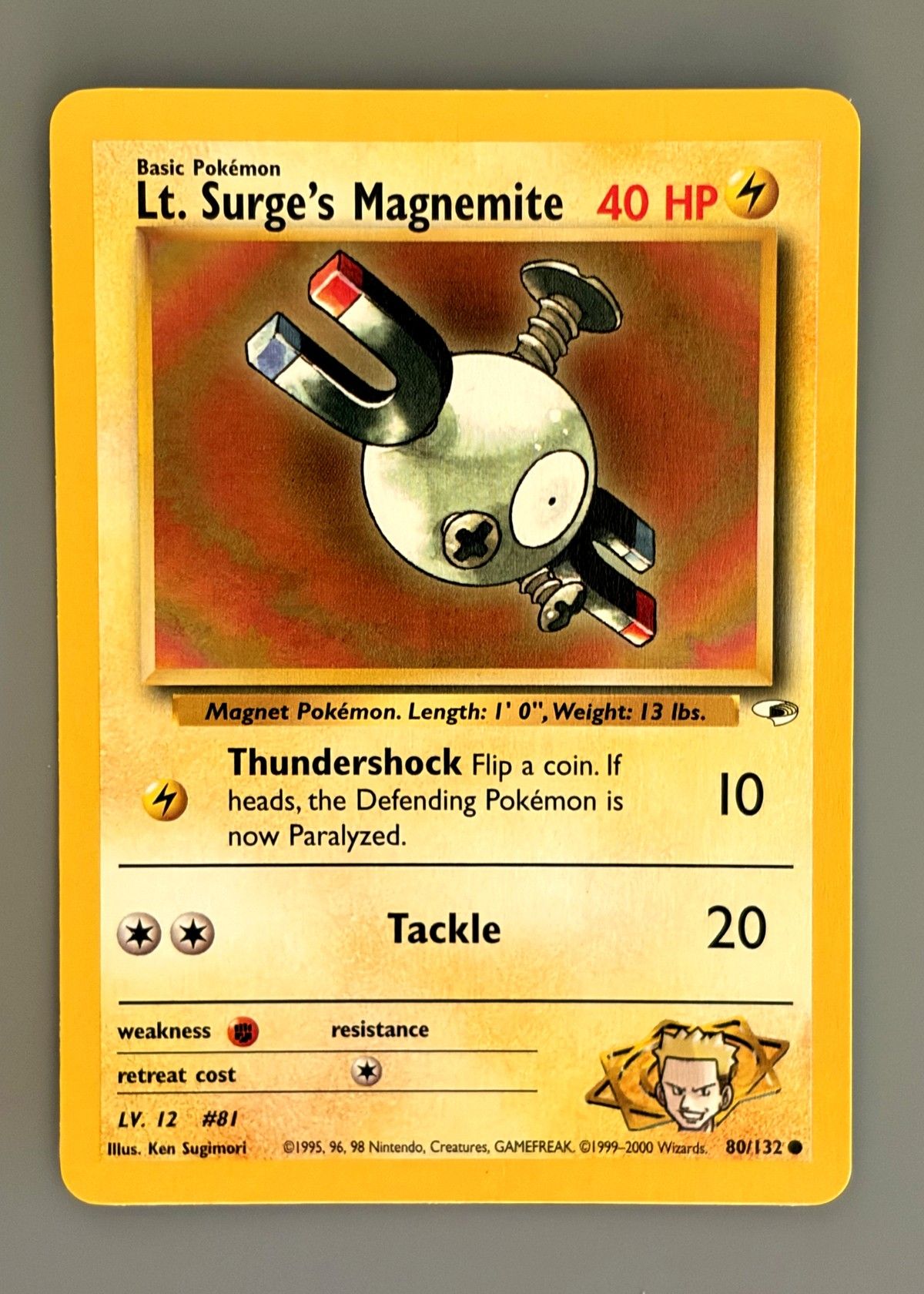 Lt. Surge's Magnemite 80/132 (Gym Heroes) - Common, front