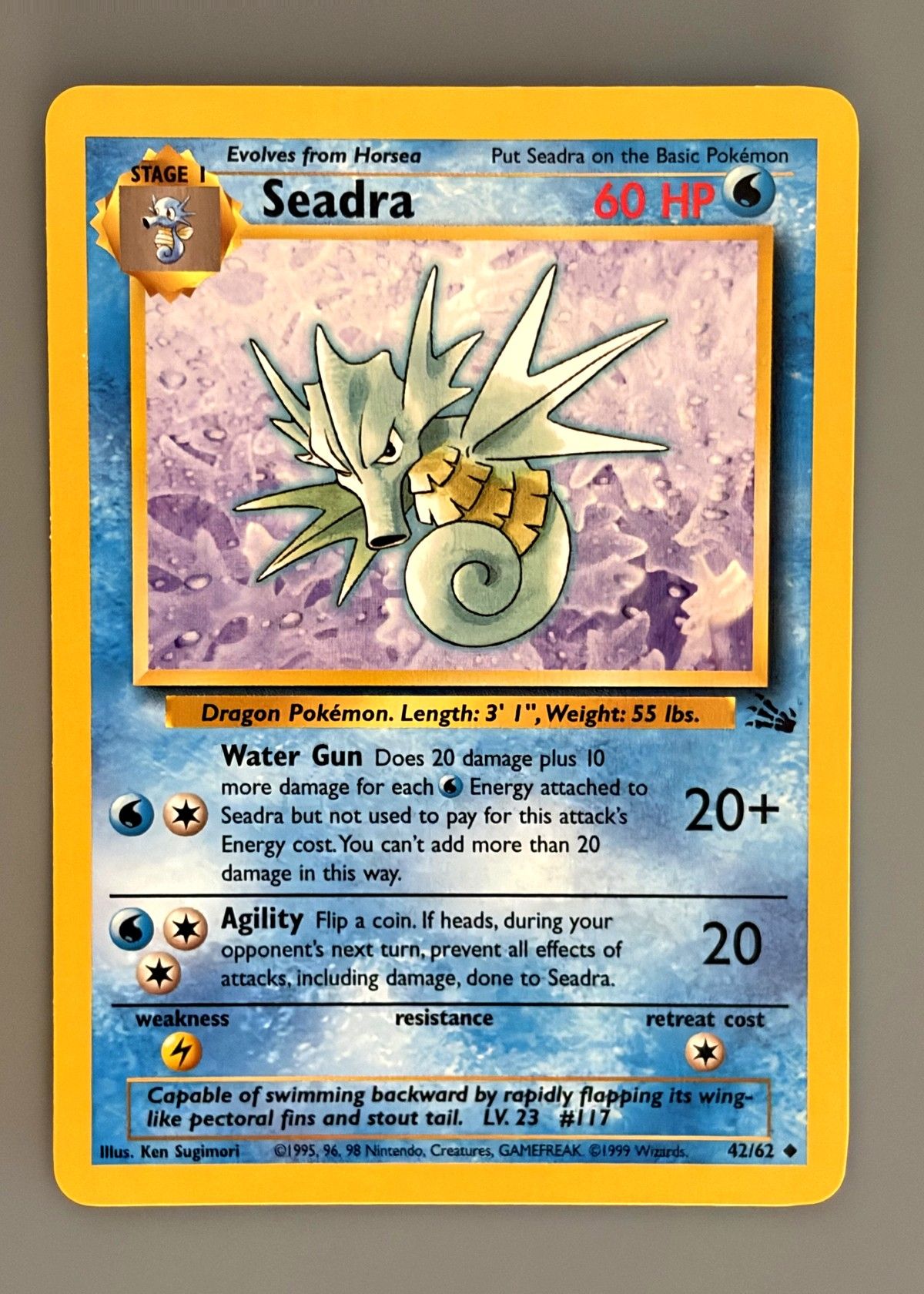 Seadra 42/62 (Fossil) - Uncommon, front