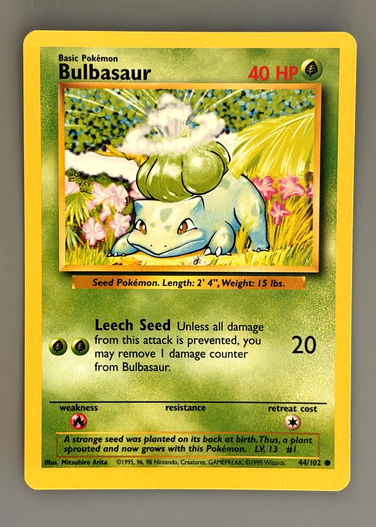 Bulbasaur 44/102 (Base Set) - Common, front