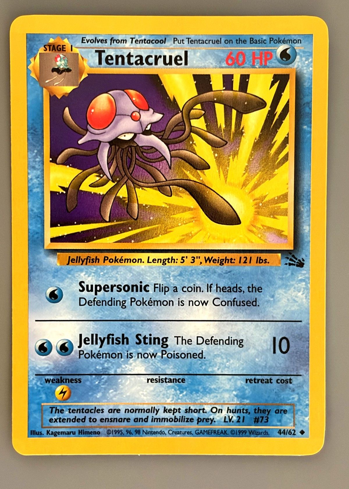Tentacruel 44/62 (Fossil) - Uncommon, front