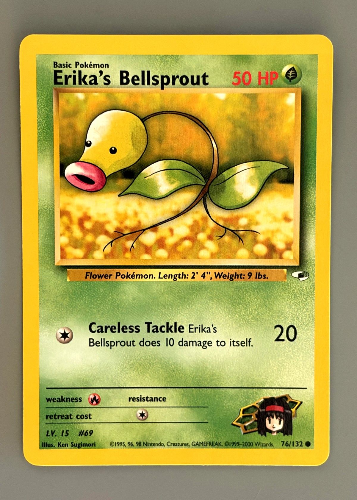 Erika's Bellsprout 76/132 (Gym Heroes) - Common, front