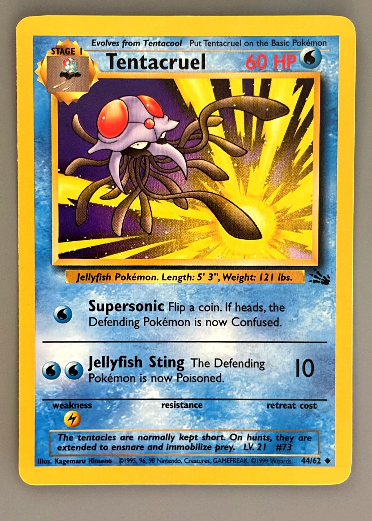 Tentacruel 44/62 (Fossil) - Uncommon, front