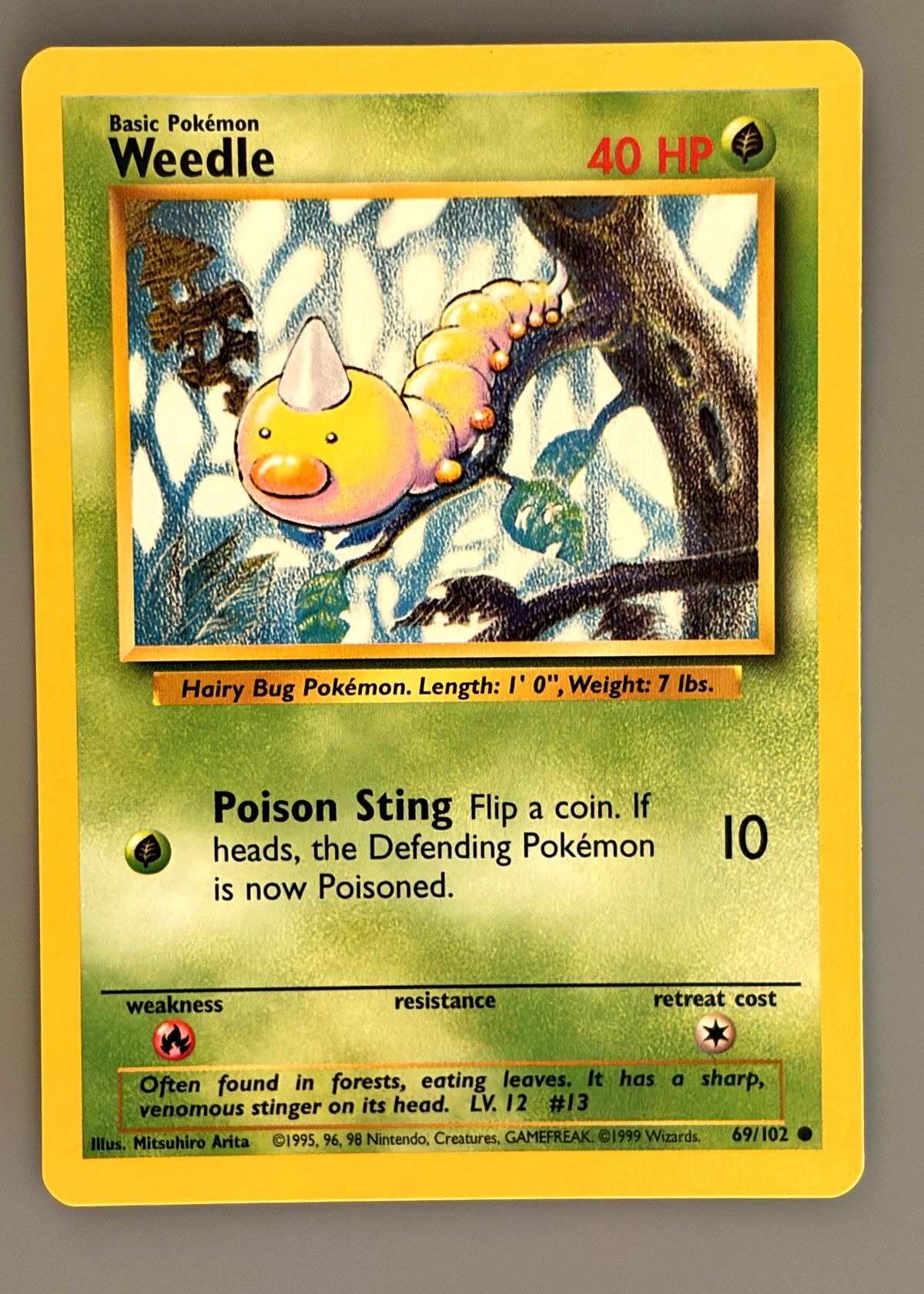 Weedle 69/102 (Base Set) - Common, front