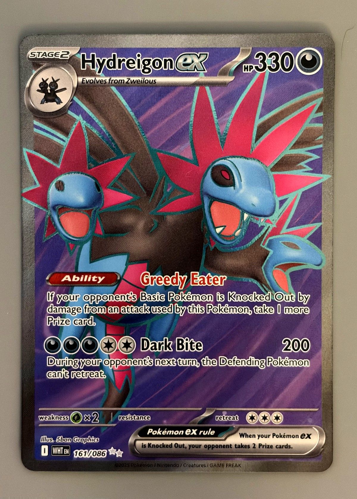 Hydreigon ex 161/086 (White Flare) - Ultra Rare, front