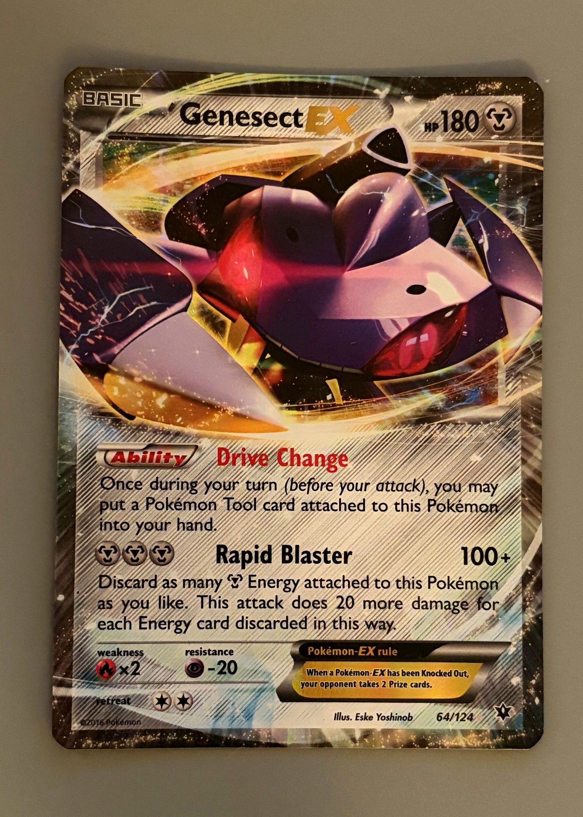 Genesect EX 64/124 (Fates Collide) - Ultra Rare, front