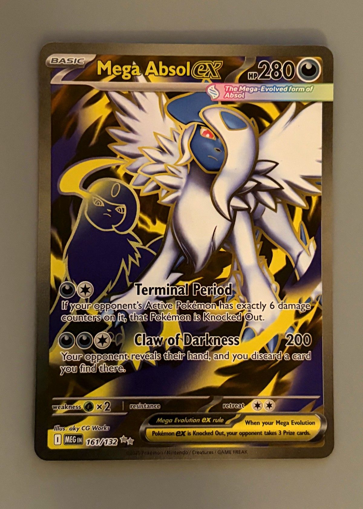 Mega Absol ex 161/132 (Mega Evolution) - Ultra Rare, front