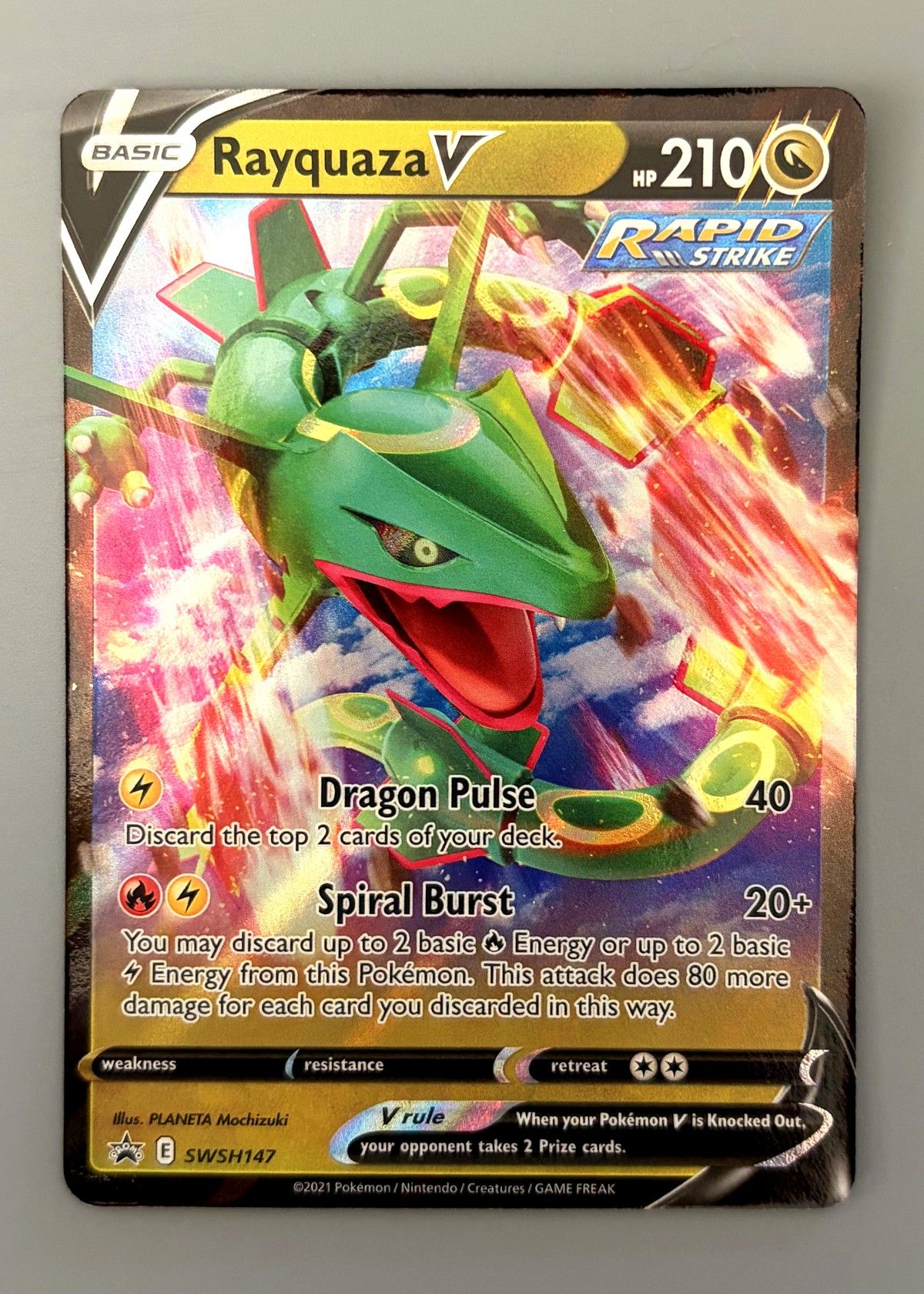 Rayquaza V SWSH147 (SWSH Black Star Promos) - Promo, front