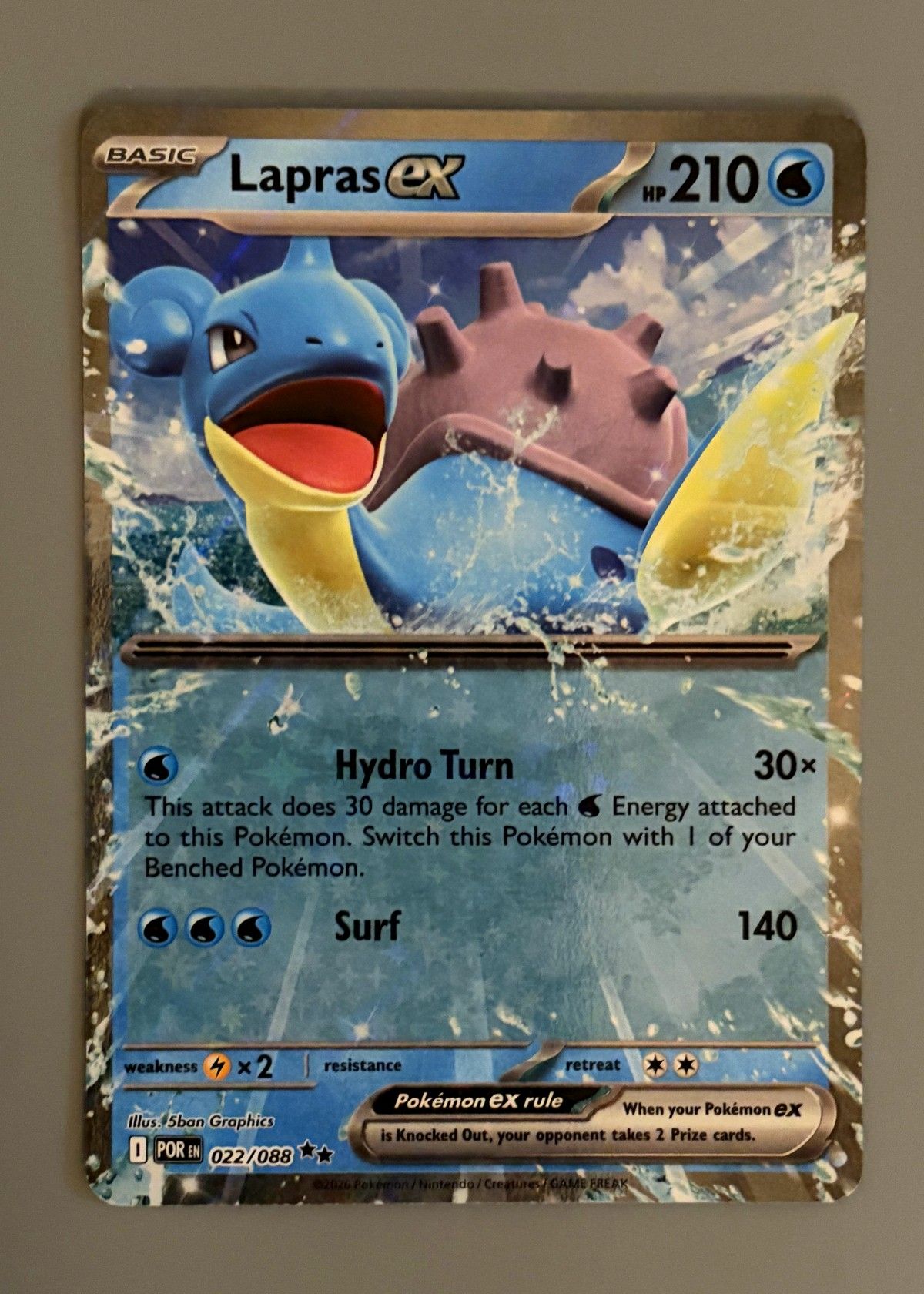 Lapras ex 022/088 (Perfect Order) - Double Rare, front