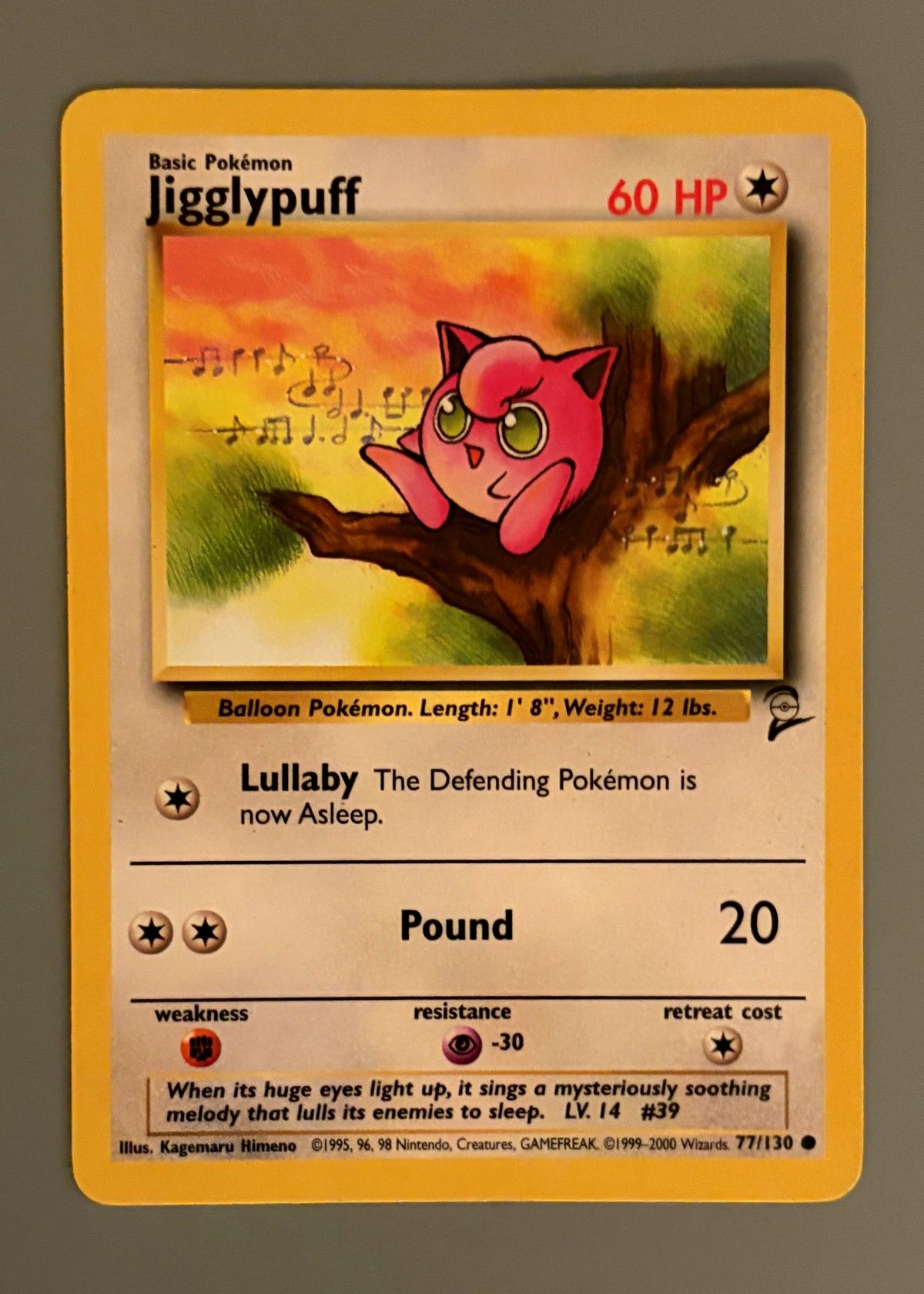 Jigglypuff 77/130 (Base Set 2) - Common, front