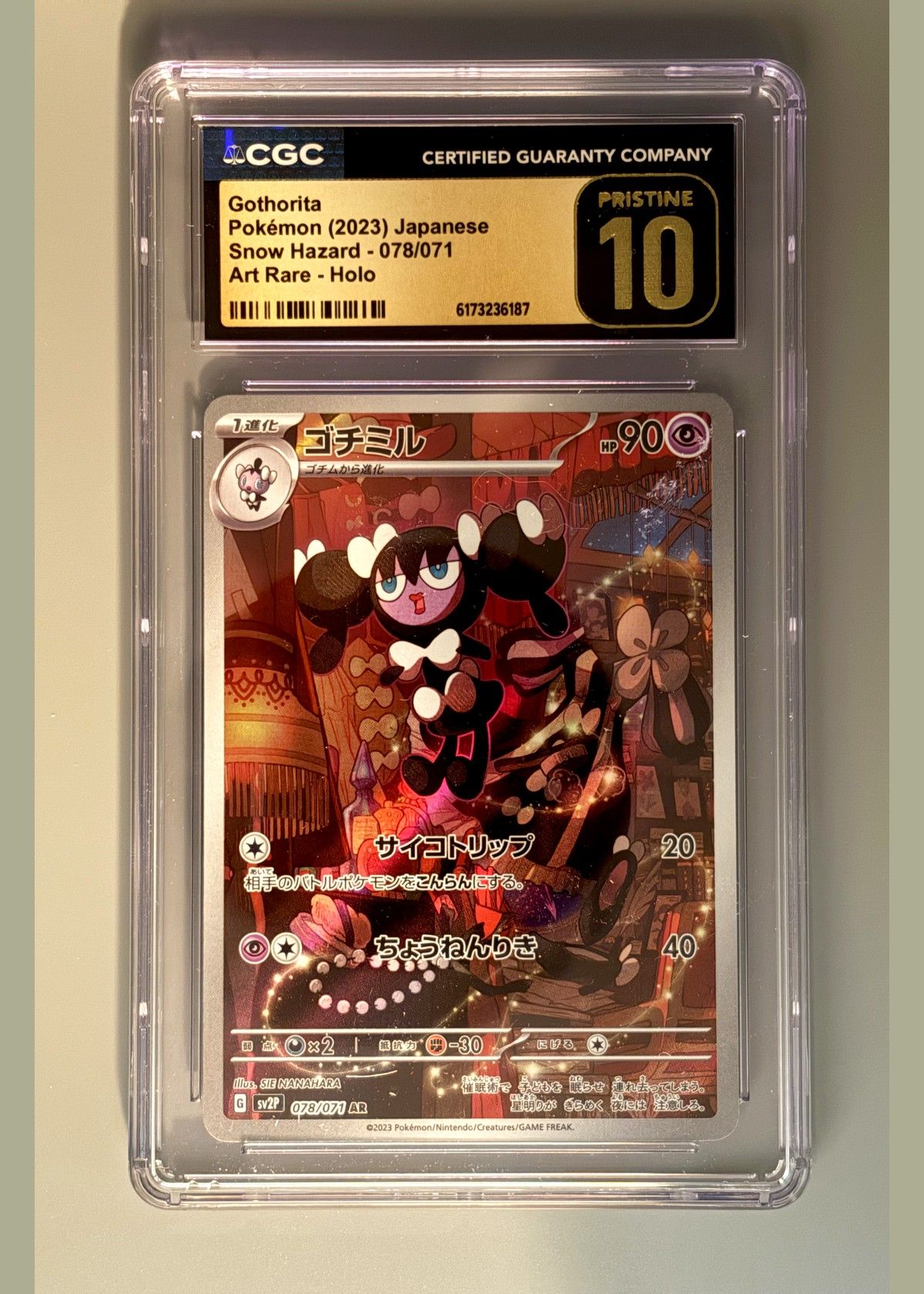 Gothorita 078/071 (Snow Hazard) Japanese - CGC 10 Pristine, front