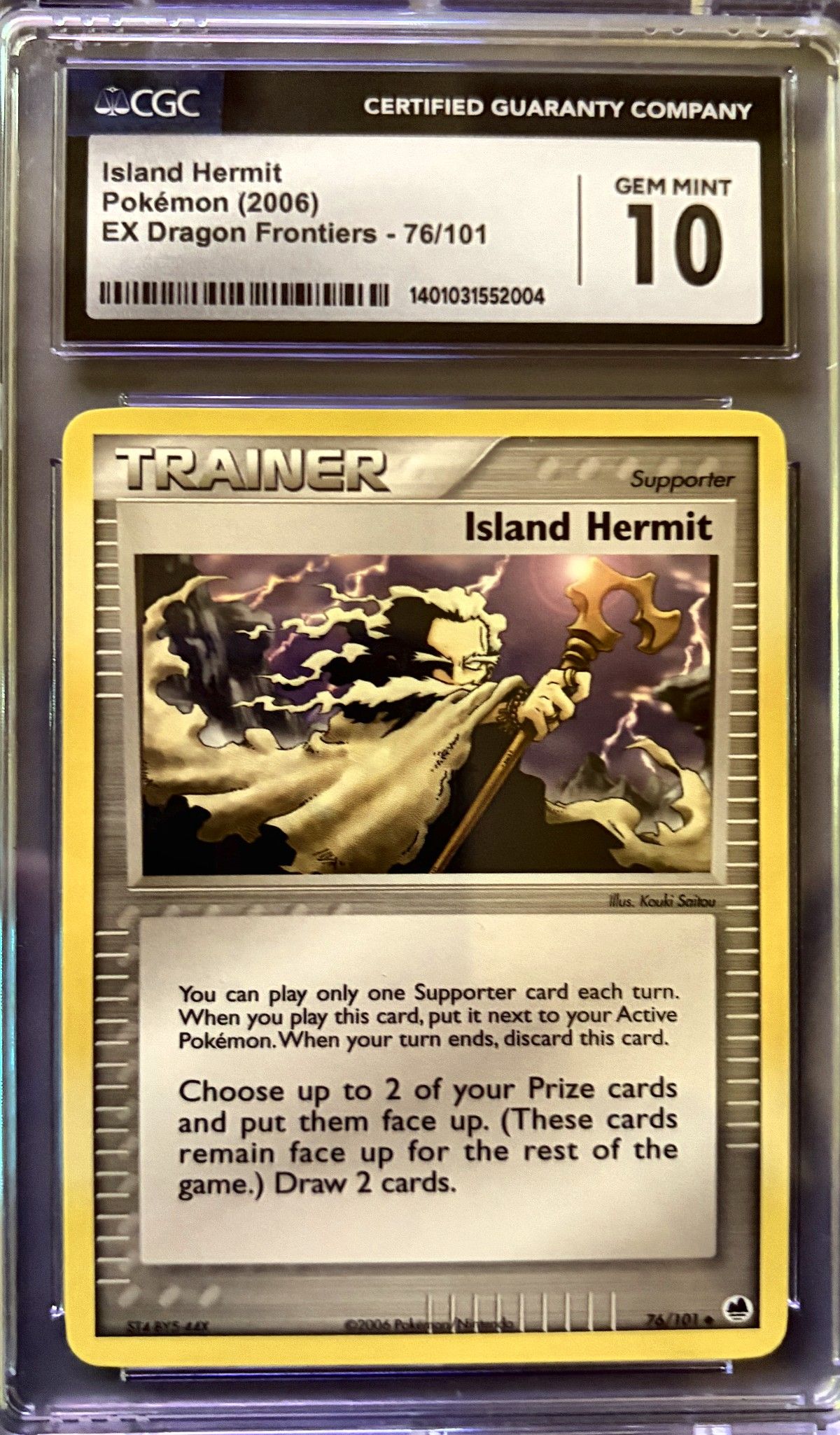 Island Hermit 76/101 (2006 Pokémon English EX Dragon Frontiers) - CGC Gem Mint 10, front