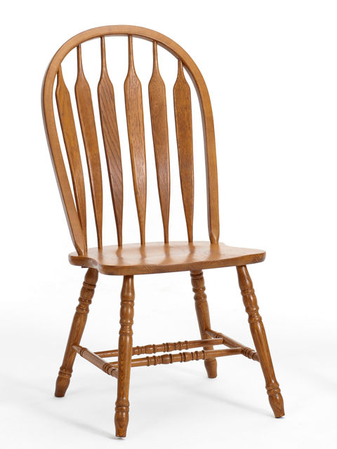 Classic Oak Chestnut Curved Arrowback Chairs The Furniture Mart