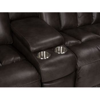 Luxe Black Leather Sofa Recliner